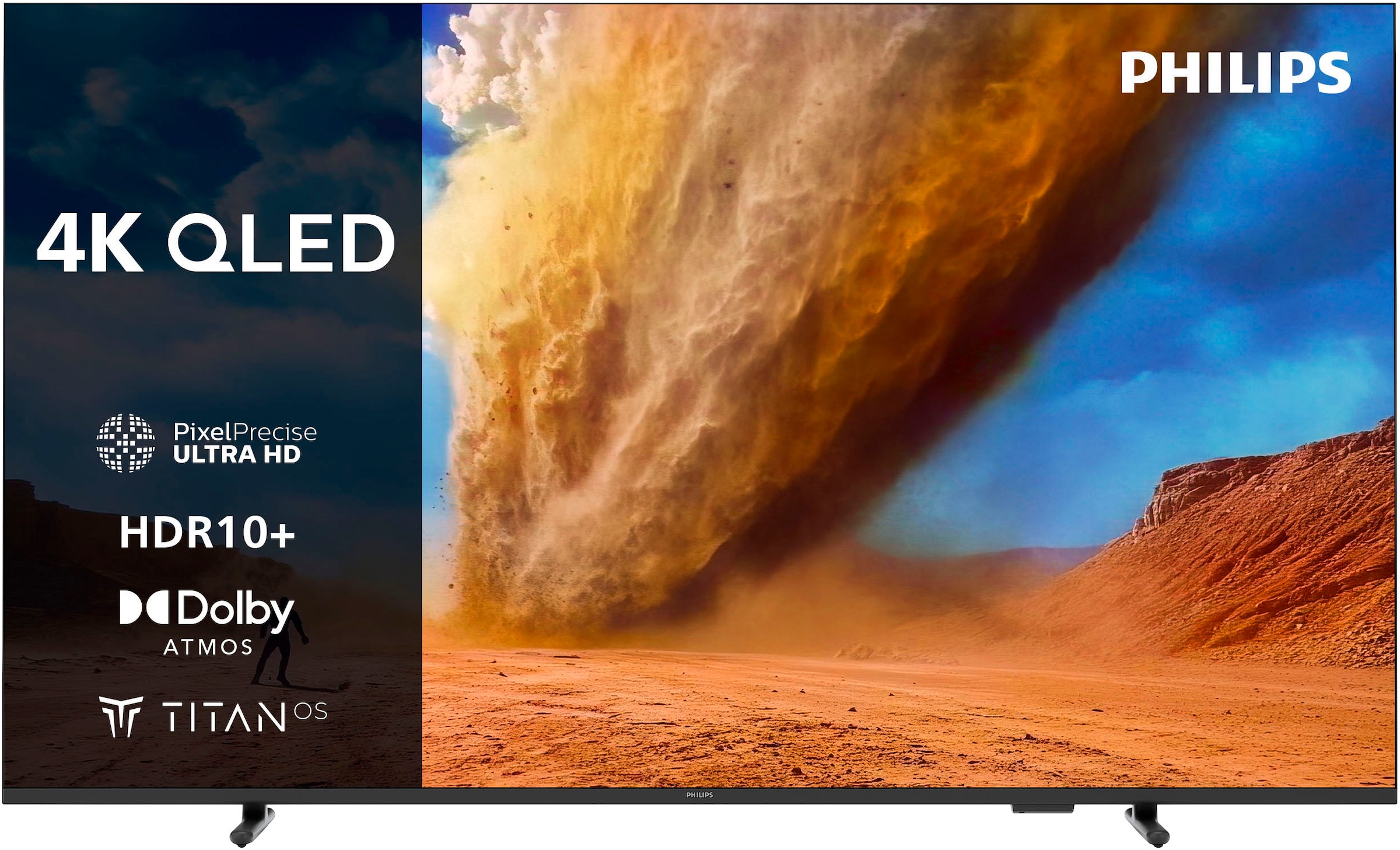 Philips QLED-Fernseher »43PUS7800/12« 108 cm/43 Smart-TV in schwarz, Größe 43