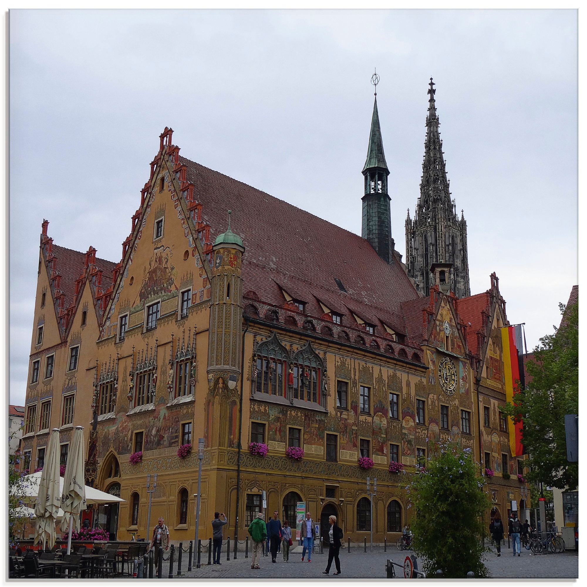Artland Glasbild »Ulmer Rathaus«, Gebäude, (1 St.)
