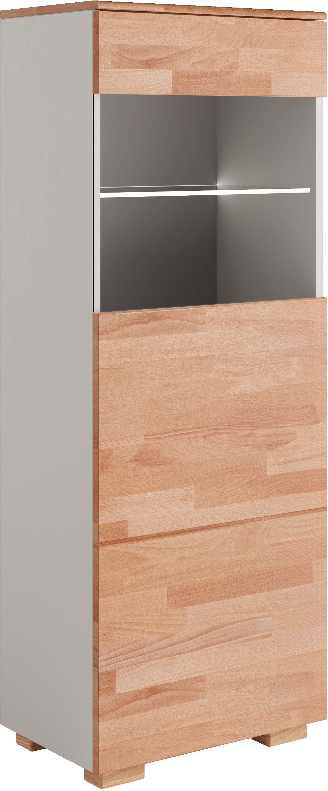 Home Affaire Vitrine schöne moderne Optik in braun, Größe B/H/T: 55 cm x 145 cm