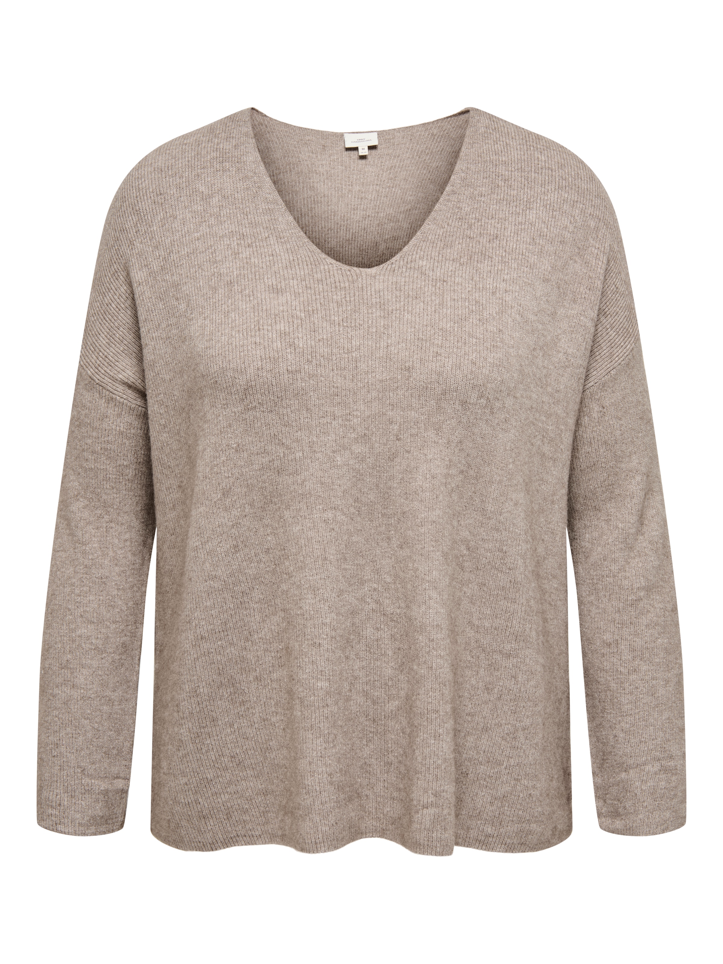 ONLY CARMAKOMA V-Ausschnitt-Pullover »CARIBI LS RIB LOOSE V-NECK CC KNT«