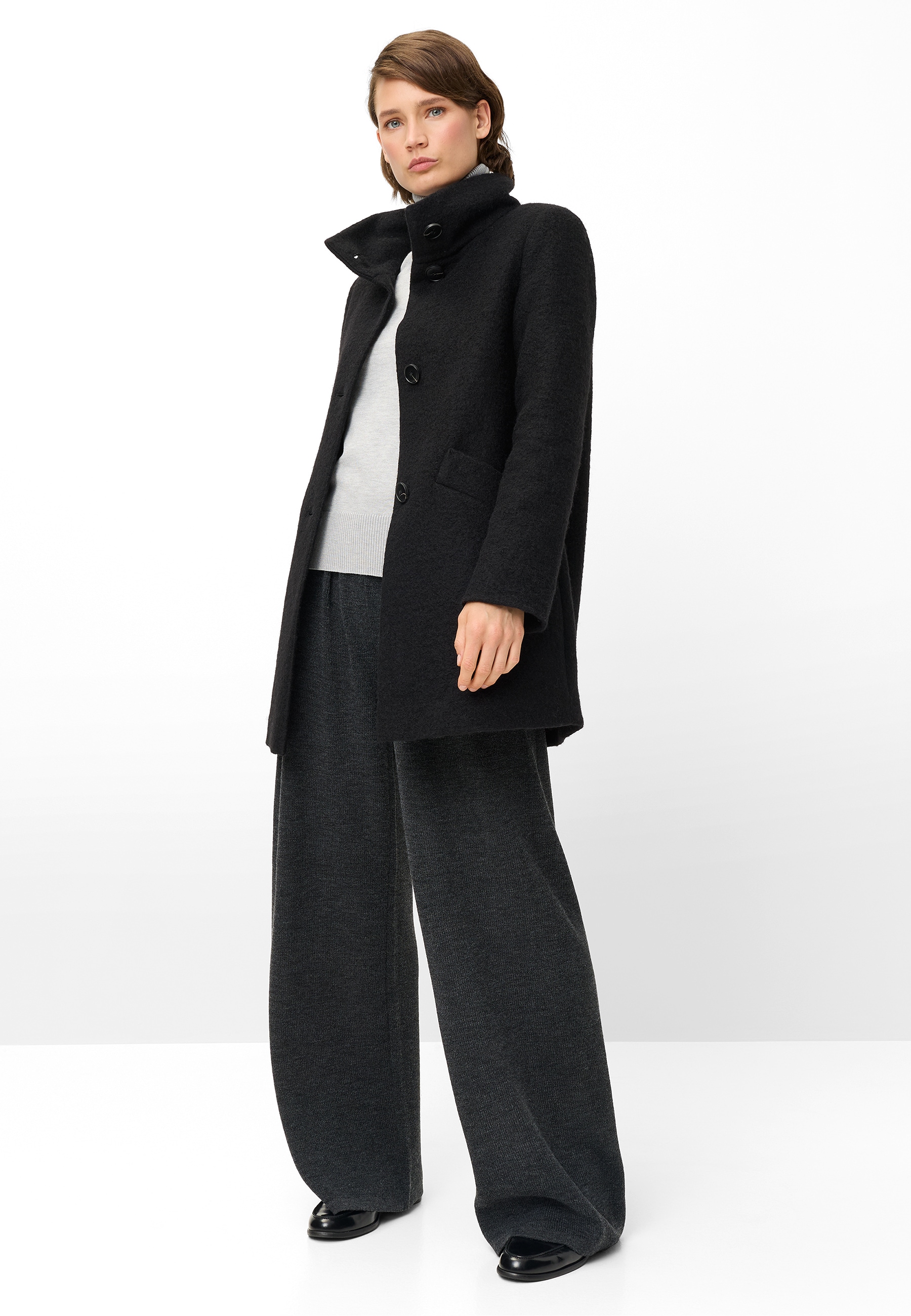 Fuchs Schmitt Wollmantel Stehkragen, Regular Fit, Wollmix