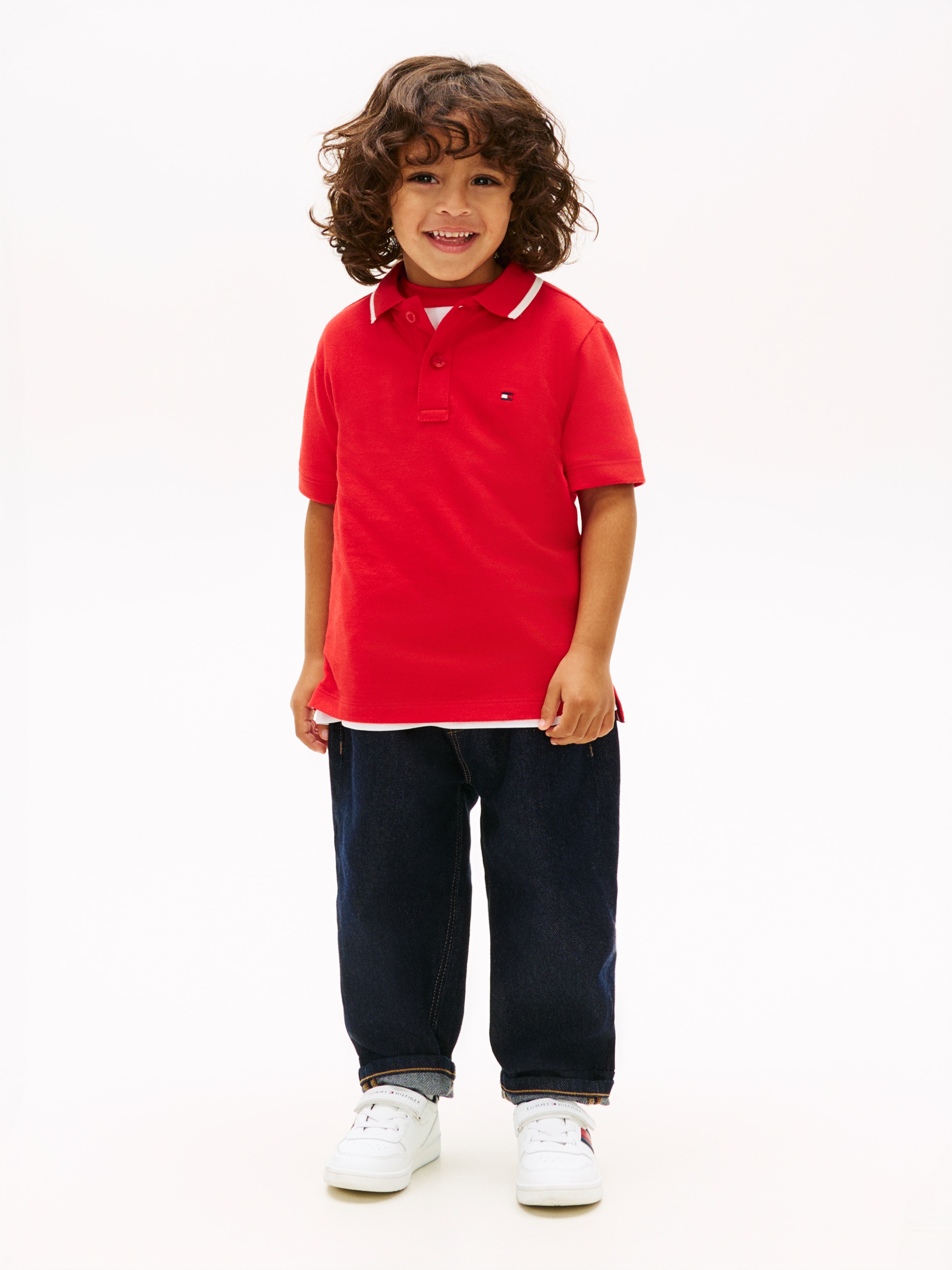 Tommy Hilfiger Poloshirt »LB TAKE IT EASY GRAPHIC POLO SHORT SLEEVE« Kinder bis 16 Jahre, Backprint, regular fit