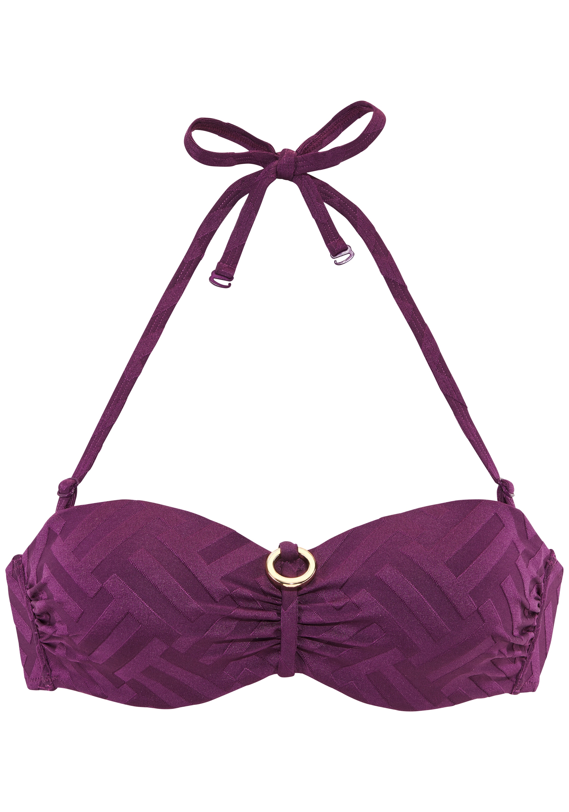 LASCANA Bügel-Bandeau-Bikini-Top »Harper« aus eleganter Strukturware