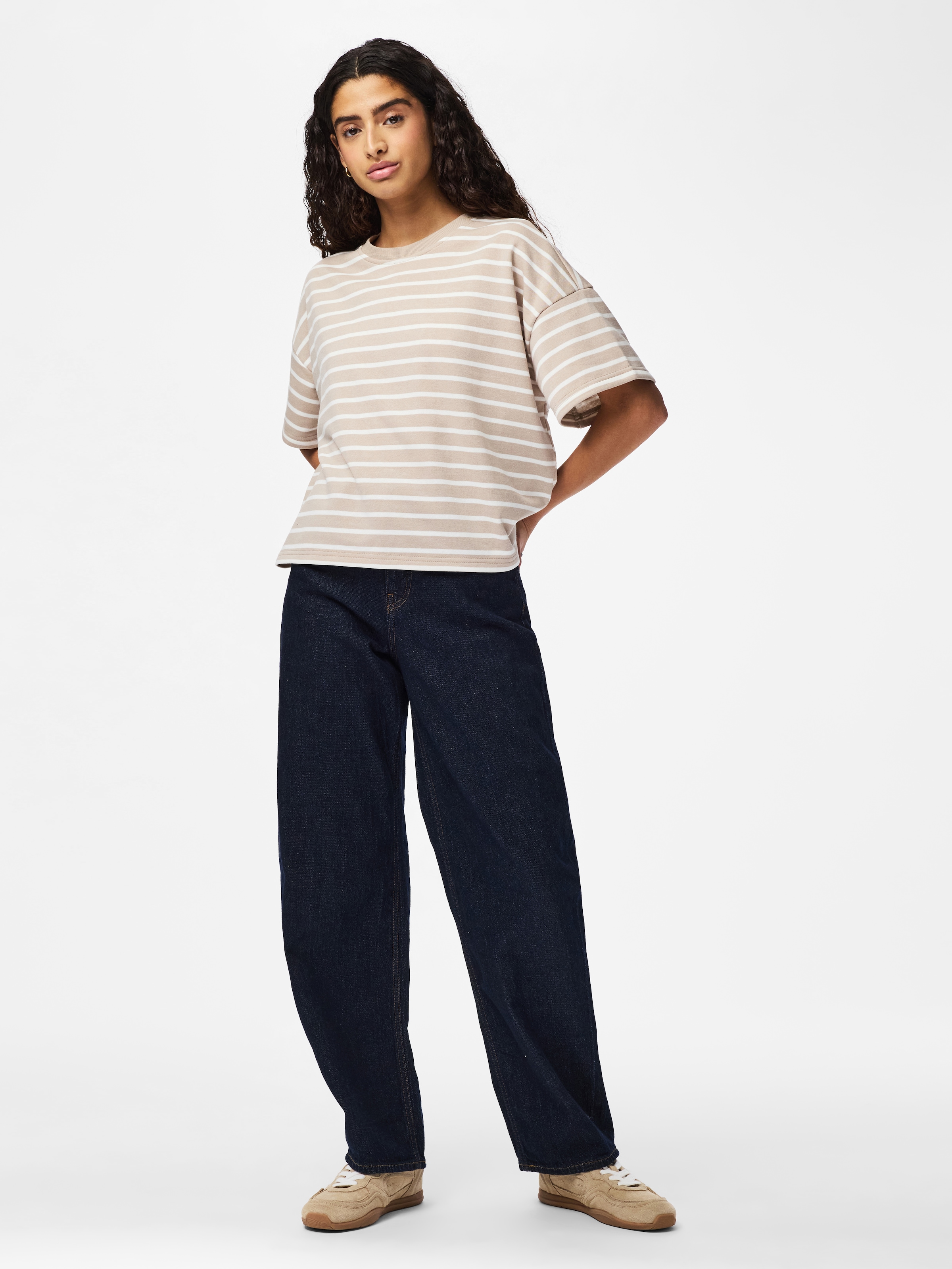 pieces Sweatshirt »PCCHILLI SUMMER 2/4 SWEAT STRIPE NOOS BC«
