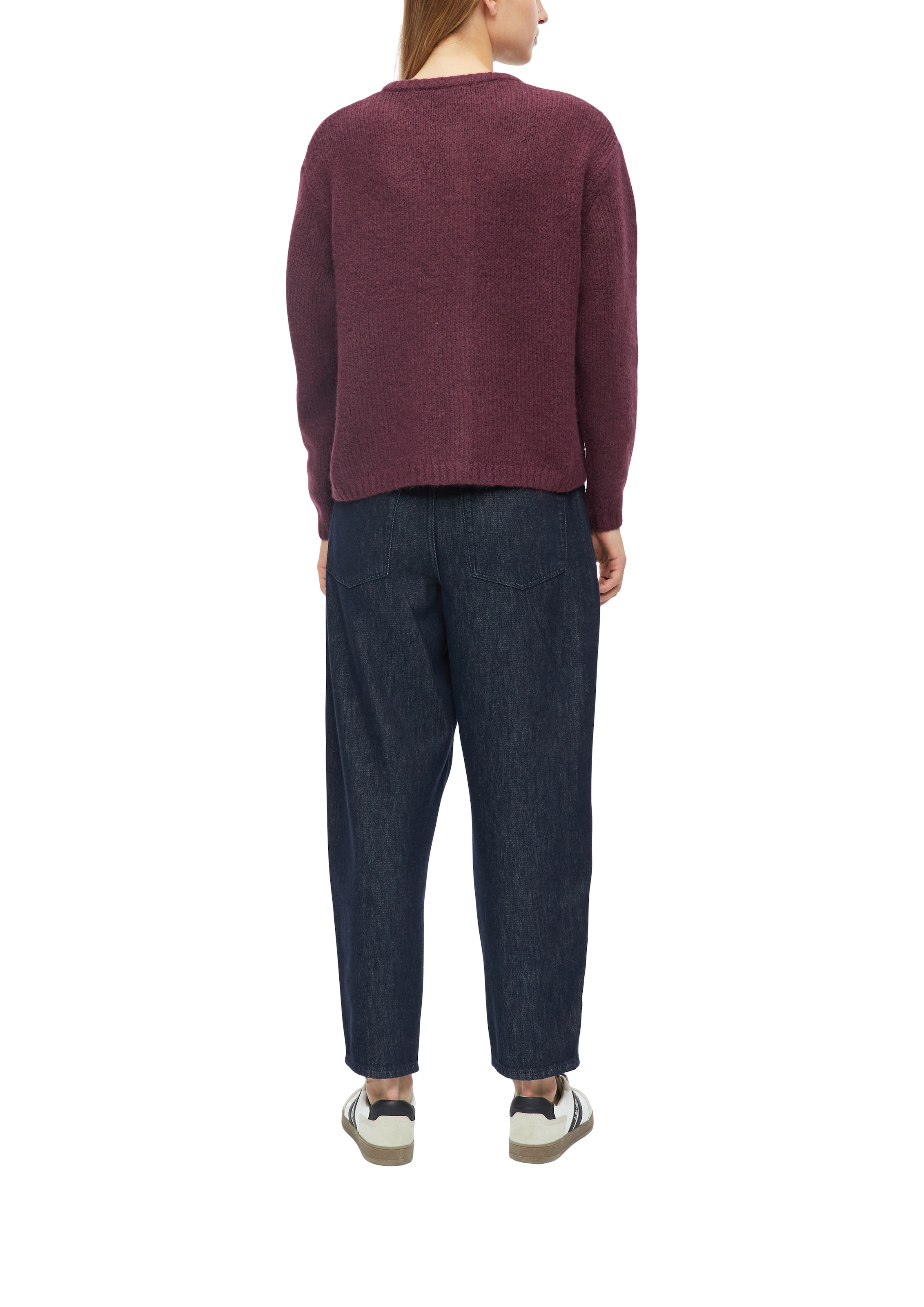 s.Oliver Cardigan Strickjacke mit Knopfleiste und Rundhals / mit Wolle