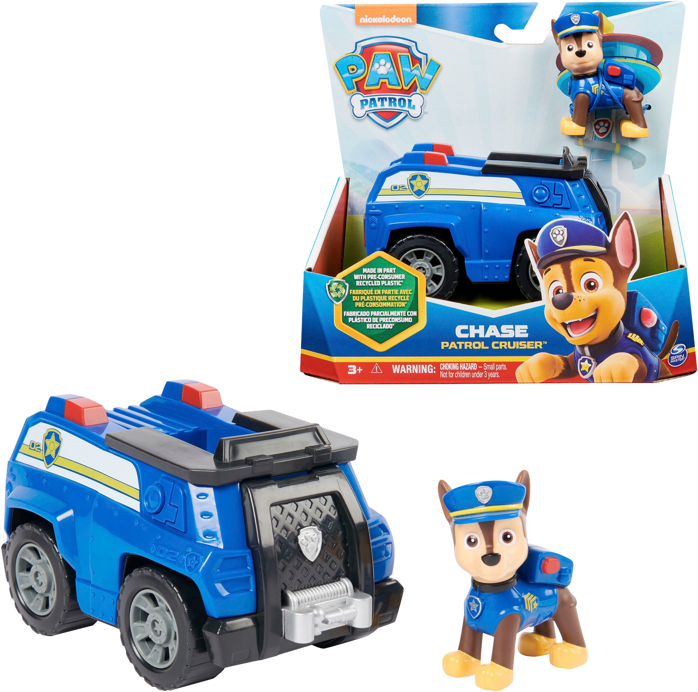 Spin Master Spielzeug-Auto »Paw Patrol - Sust. Basic Vehicle Chase«, zum Teil aus recycelten Material