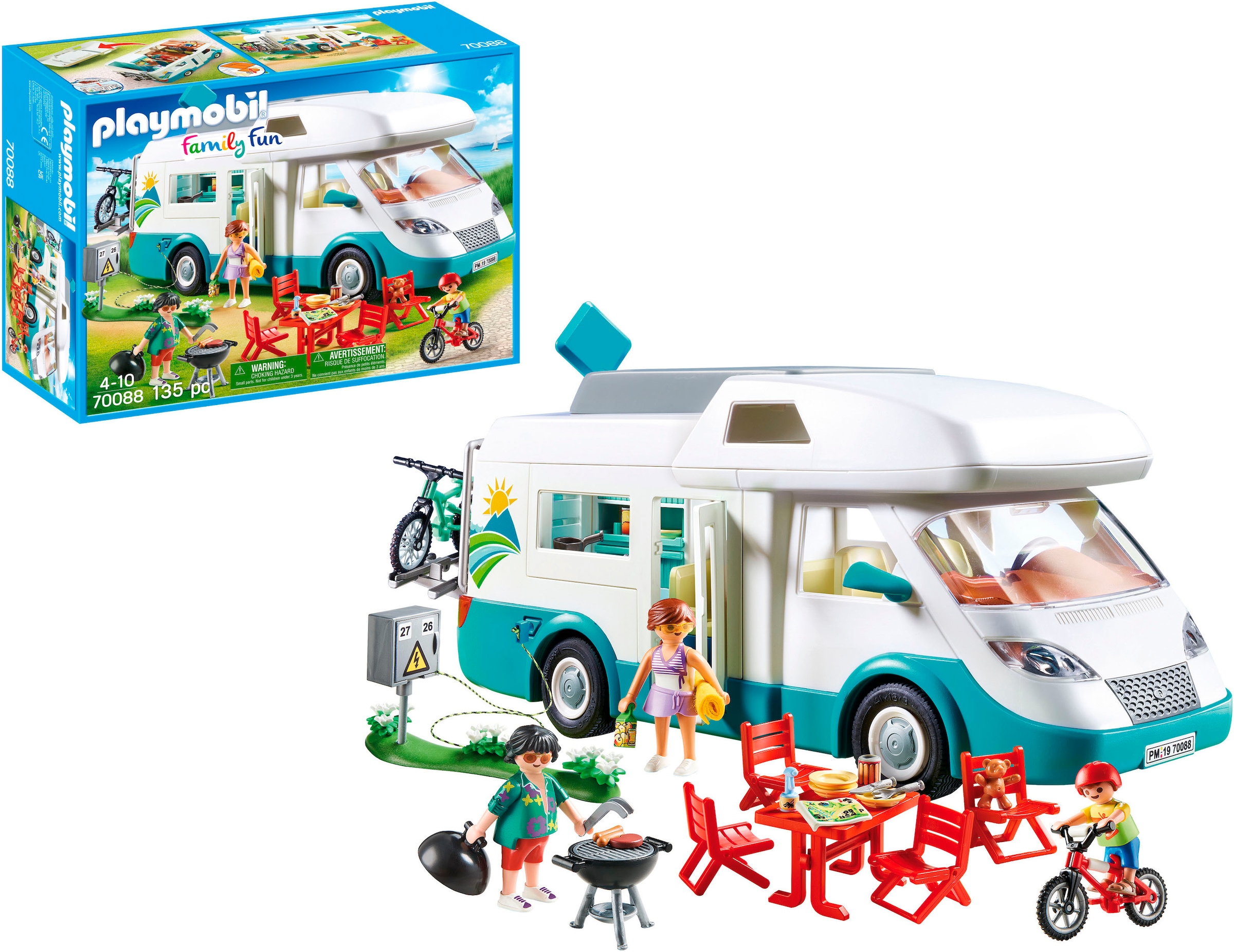 Playmobil® Konstruktions-Spielset »Familien-Wohnmobil (70088), Family Fun« Made in Europe