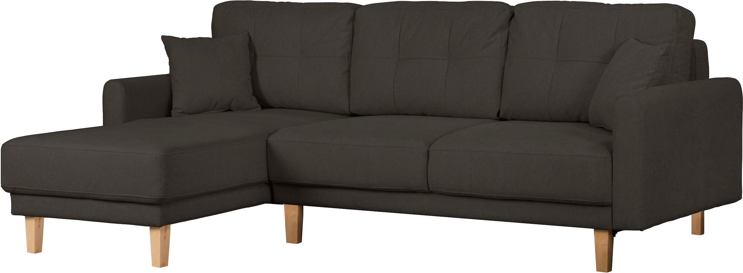 Home affaire Ecksofa »TRIPLO optionale Schlafsofa mit Bettkasten, Maße B/T/H: 234/164/89 cm« L-Form wahlweise mit Bettfunktion - Liegefläche 132x210 cm