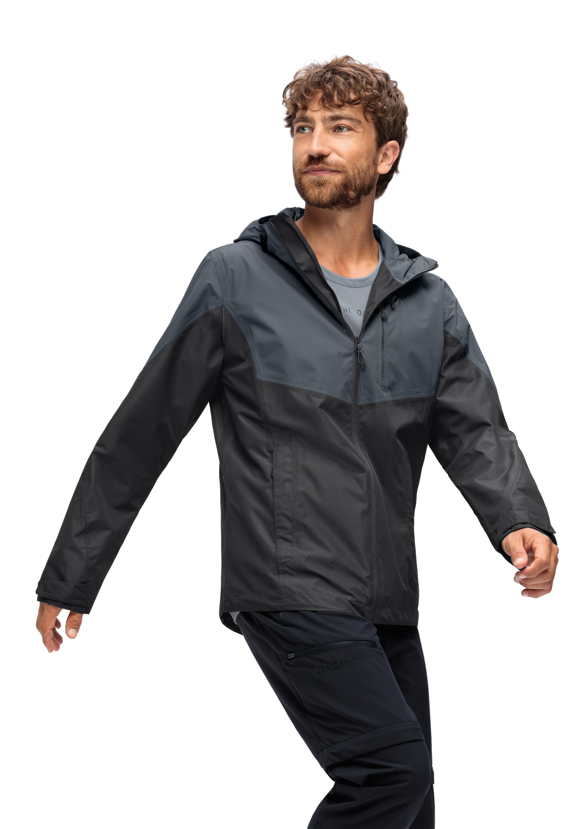 Maier Sports Regenjacke »Schlufterkopf M« Herren Jacke wasserdicht, moderner Windbreaker, Outdoorjacke, Reg. Fit