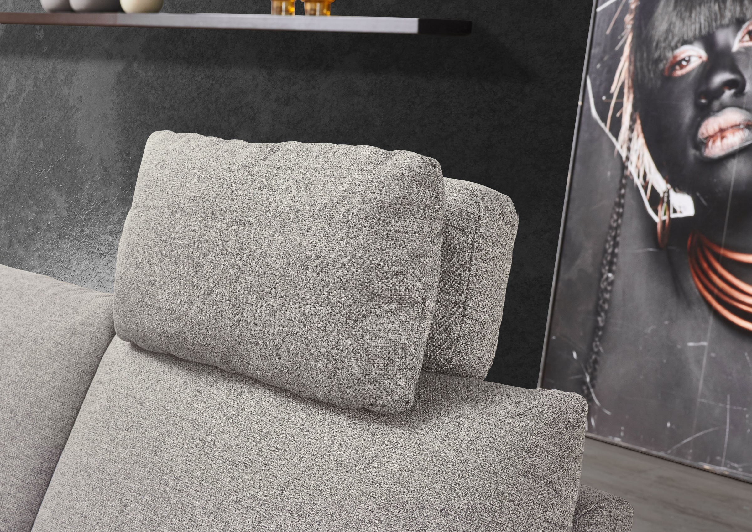 Home affaire Ecksofa »Sarsina: mit Tonnentaschen-Federkern, perfekt zum Entspannen L-Form« inklusive 2 motorischen Relaxfunktionen mit Herz-Waage-Beschlag