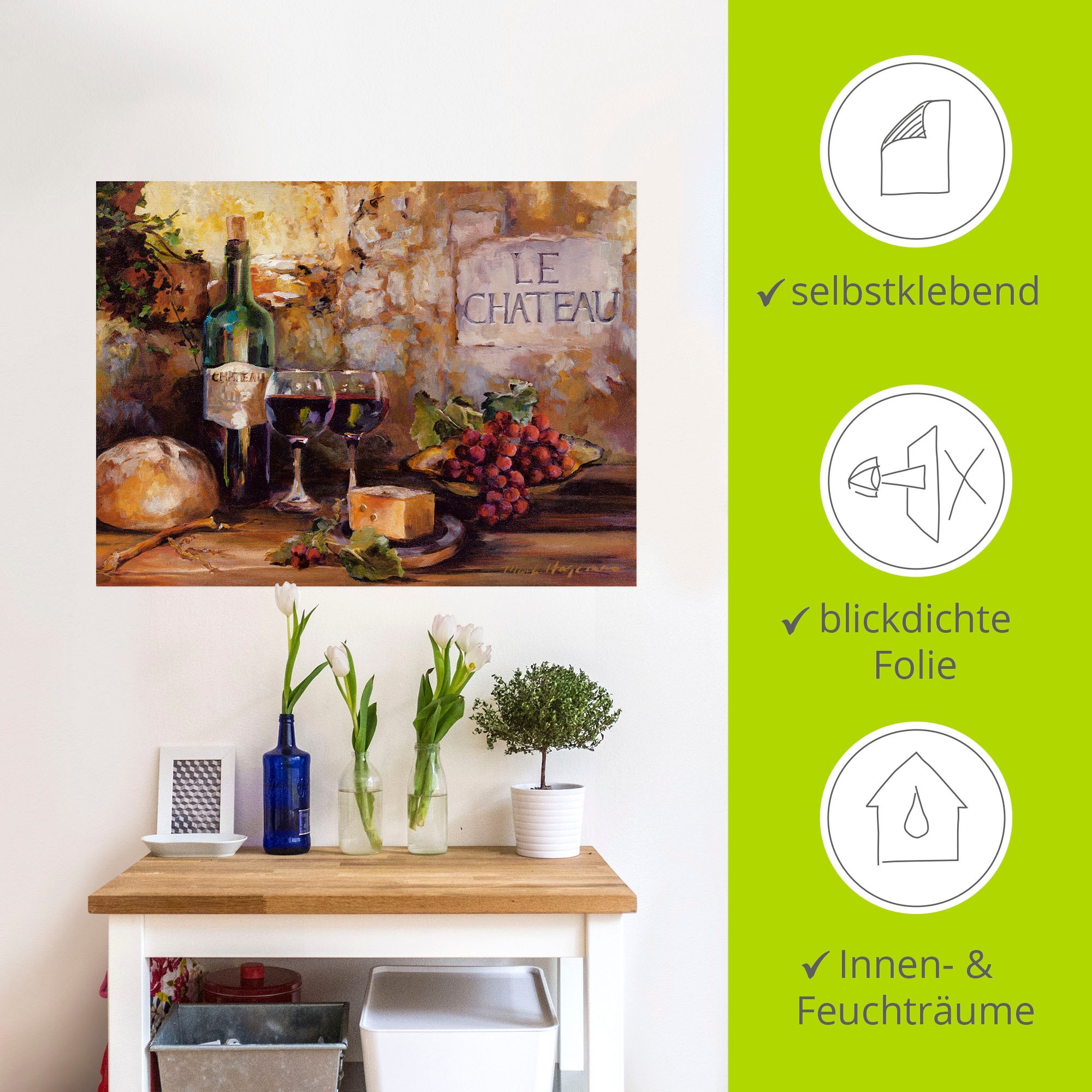 Artland Wandbild »Das Chateau«, Getränke, (1 St.), als Leinwandbild, Poster, Wandaufkleber in verschied. Größen