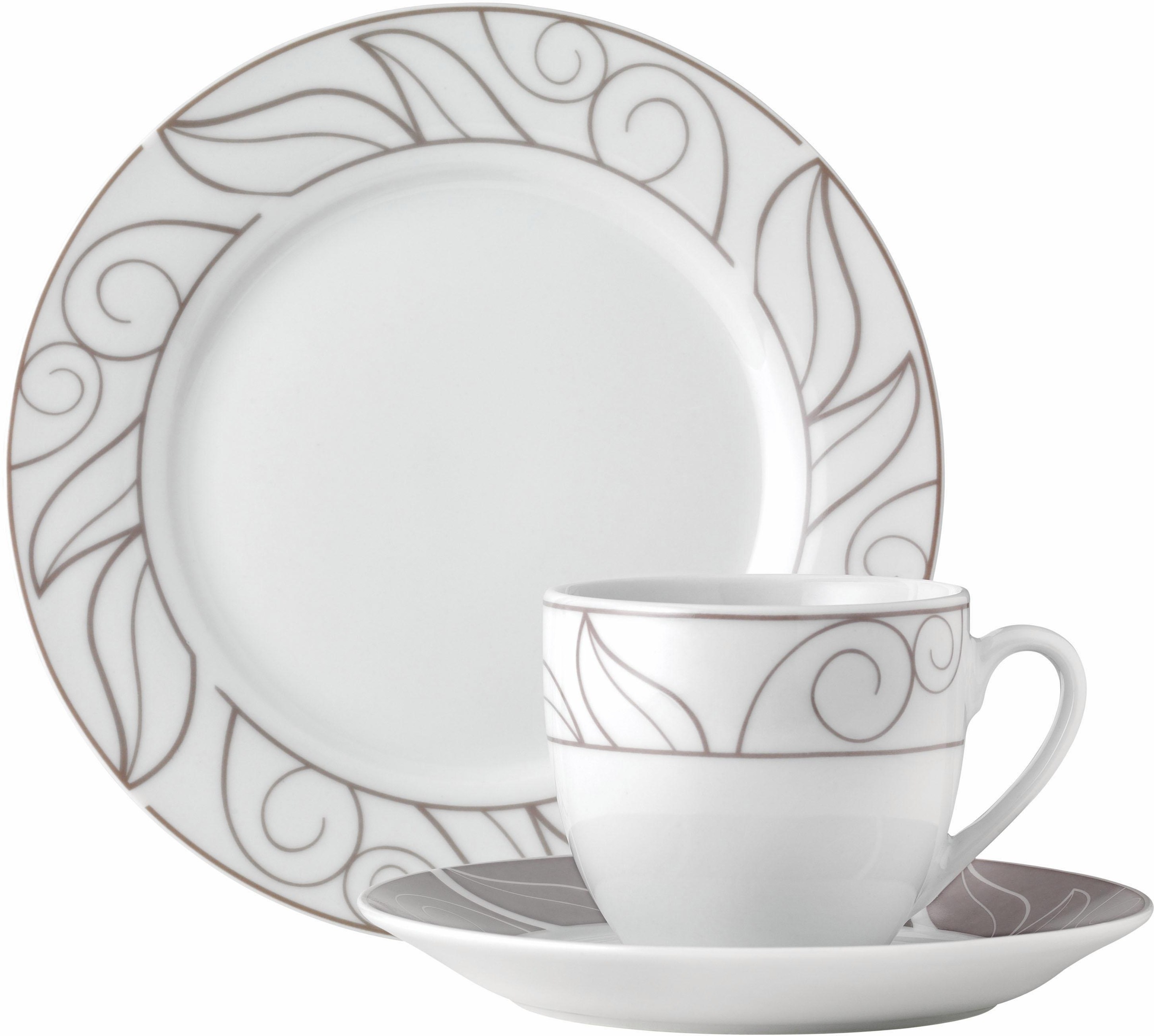 van Well Kaffeeservice »GRENOBLE«, (Set, 18 tlg.), Spülmaschinengeeignet