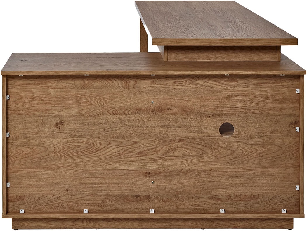 Jahnke Eckschreibtisch »CHALET D 155 E«, (1 St.), im Landhausstil, wechselseitig montierbar