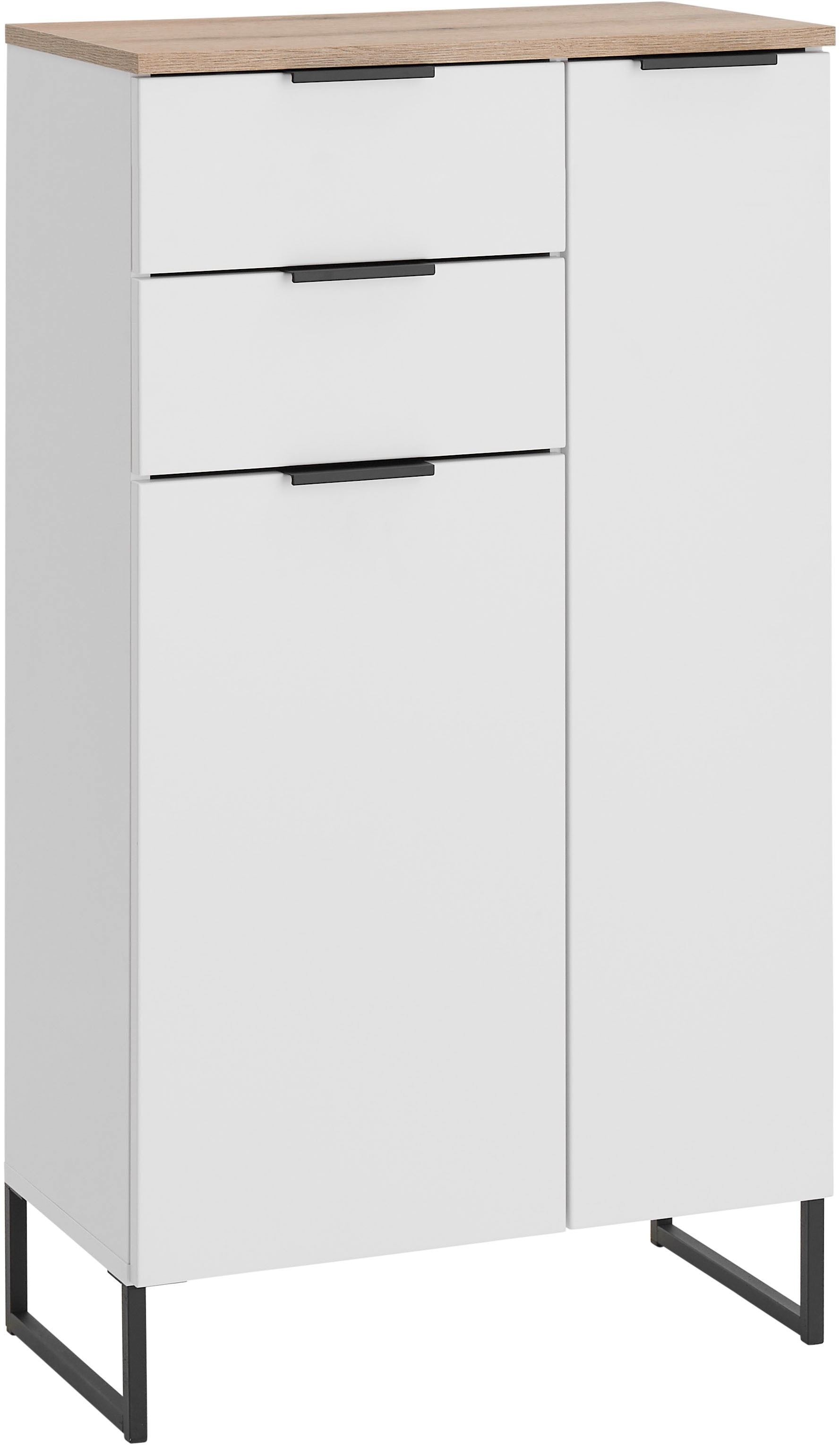 BASIC by Balculina Midischrank »Denver Midischrank, Badezimmerschrank BxHxT 60x106x32« 1 Stk. tlg. Breite 60 cm, Tür L/R montierbar, Softclose