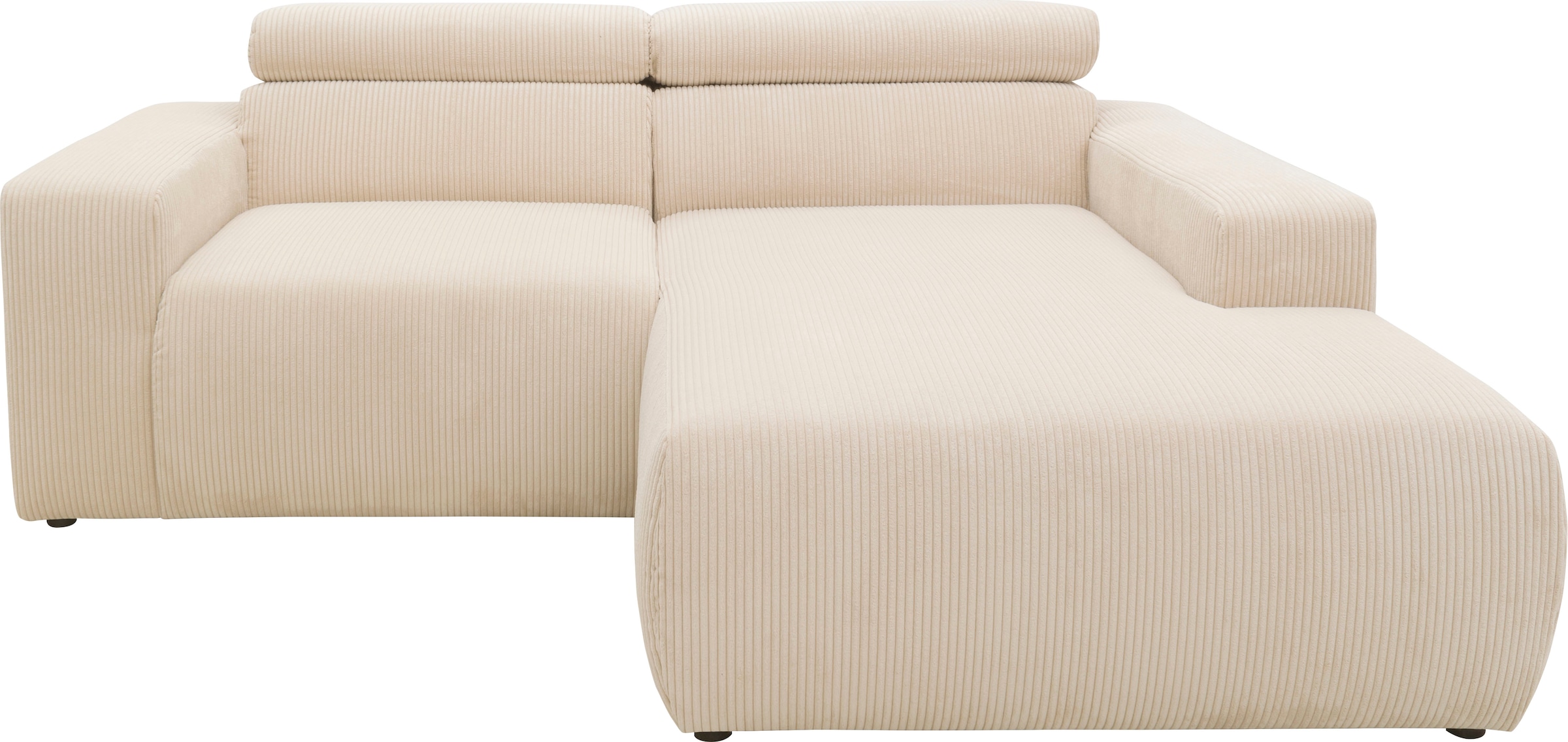 DOMO collection Ecksofa »Brandon kleine Ausführung B/T/H: 214/100/80 cm«, Mit Kopfteilverstellung, auch in Leder und Cord, L-Form