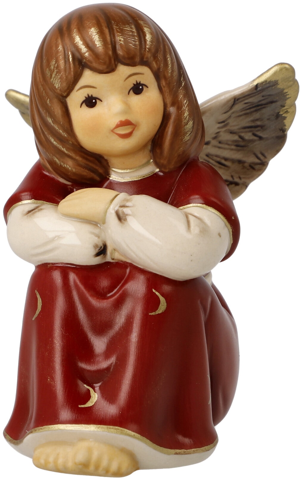 Goebel Engelfigur »Himmelsboten, Weihnachtsdeko rot«, Steingut, Engel - Verträumtes Engelchen