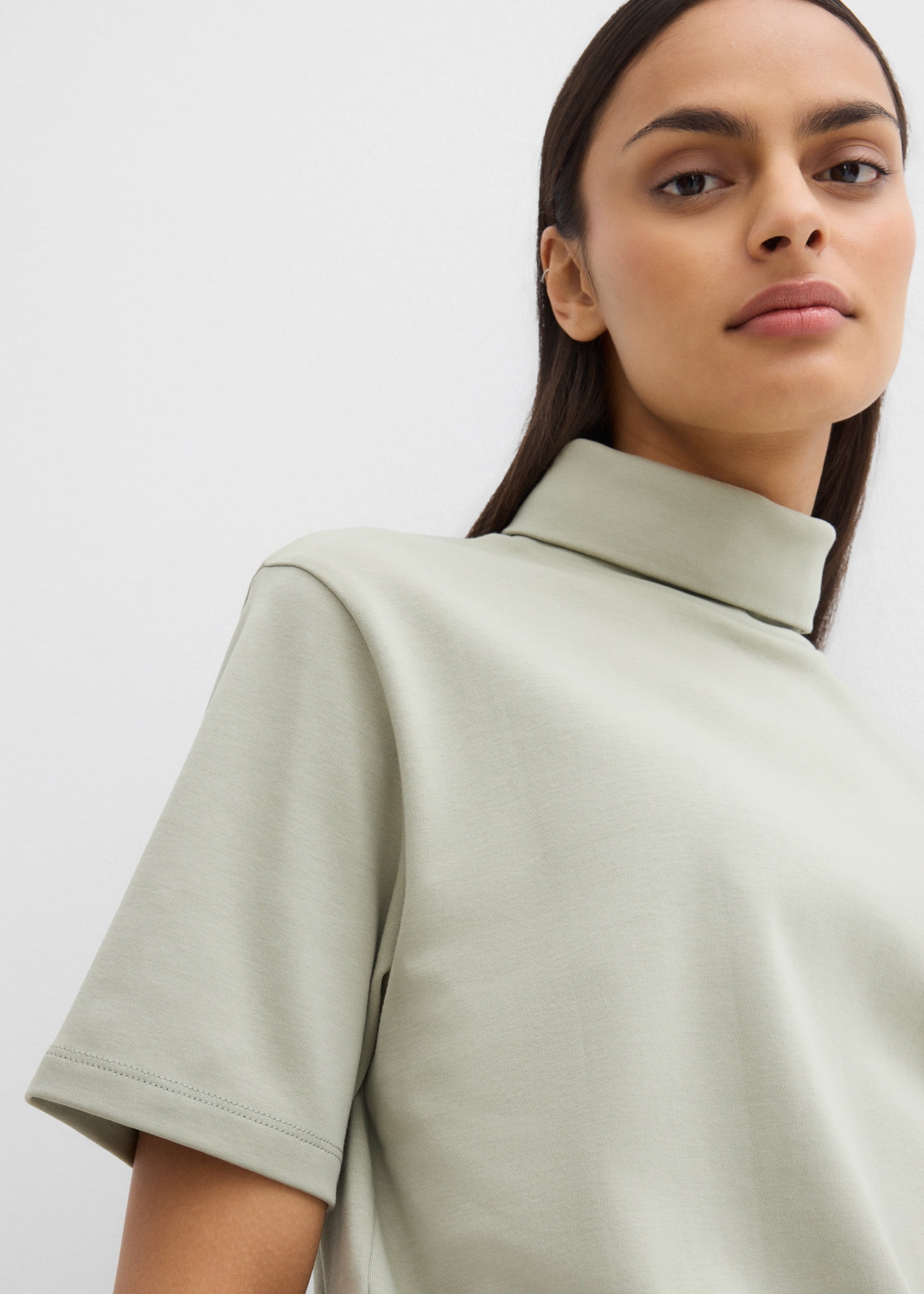 bonprix Rollkragenshirt kastenförmige Silhouette, hoher Kragen, Oversize-Passform
