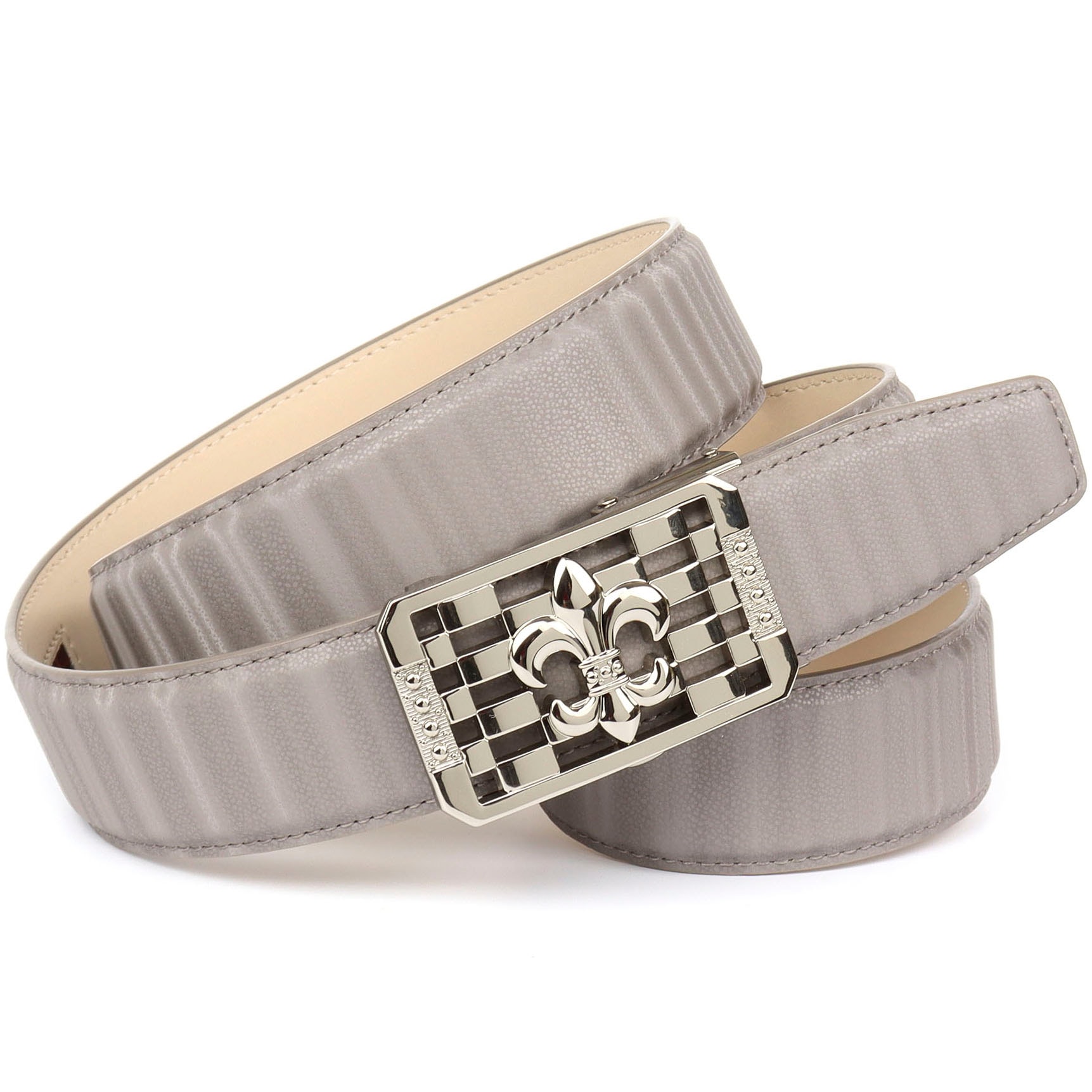 Anthoni Crown Ledergürtel, mit OTTO bei Lilien-Schnalle online stilisierter silberfarbener