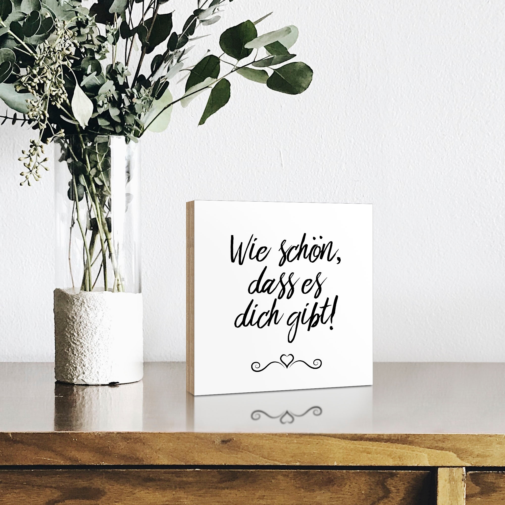 Artland Holzbild »Wie schön, dass es dich gibt«, Sprüche & Texte, (1 St.)