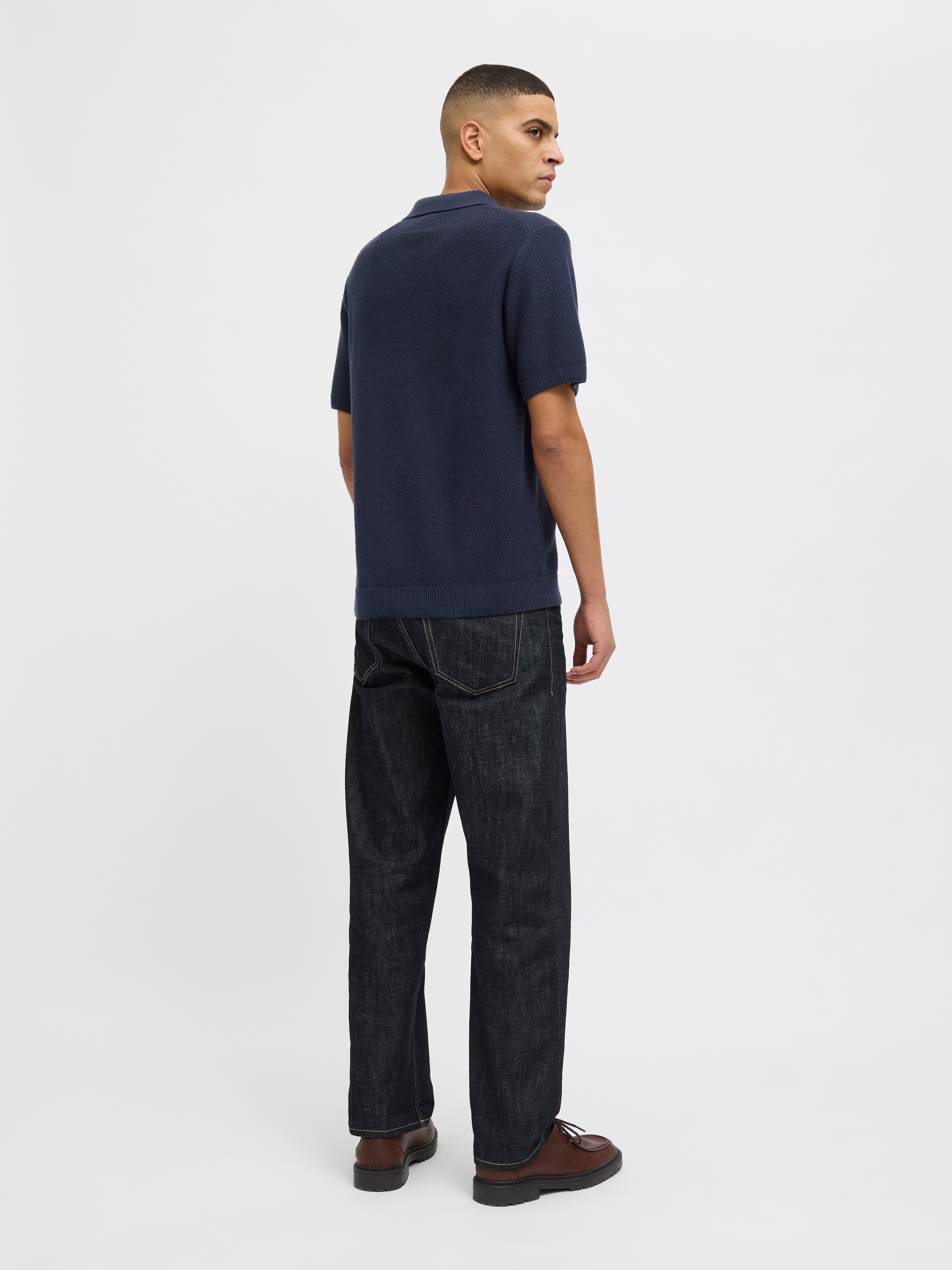 Jack & Jones Rundhalspullover »JPRCCEASTON KNIT SPLIT NECK SS SN«