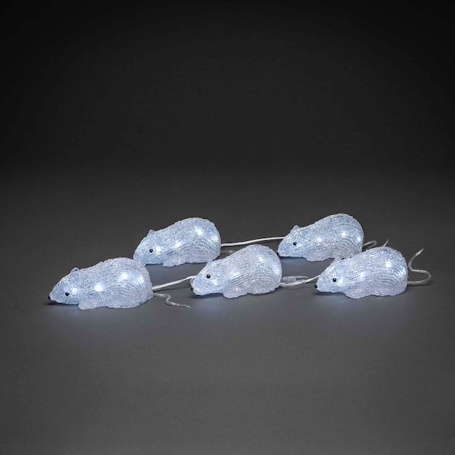 bei 40 weiße Dioden kaufen kalt OTTO Acryl Mäuse, St.), (1 KONSTSMIDE 5er-Set, LED Weihnachtsfigur,