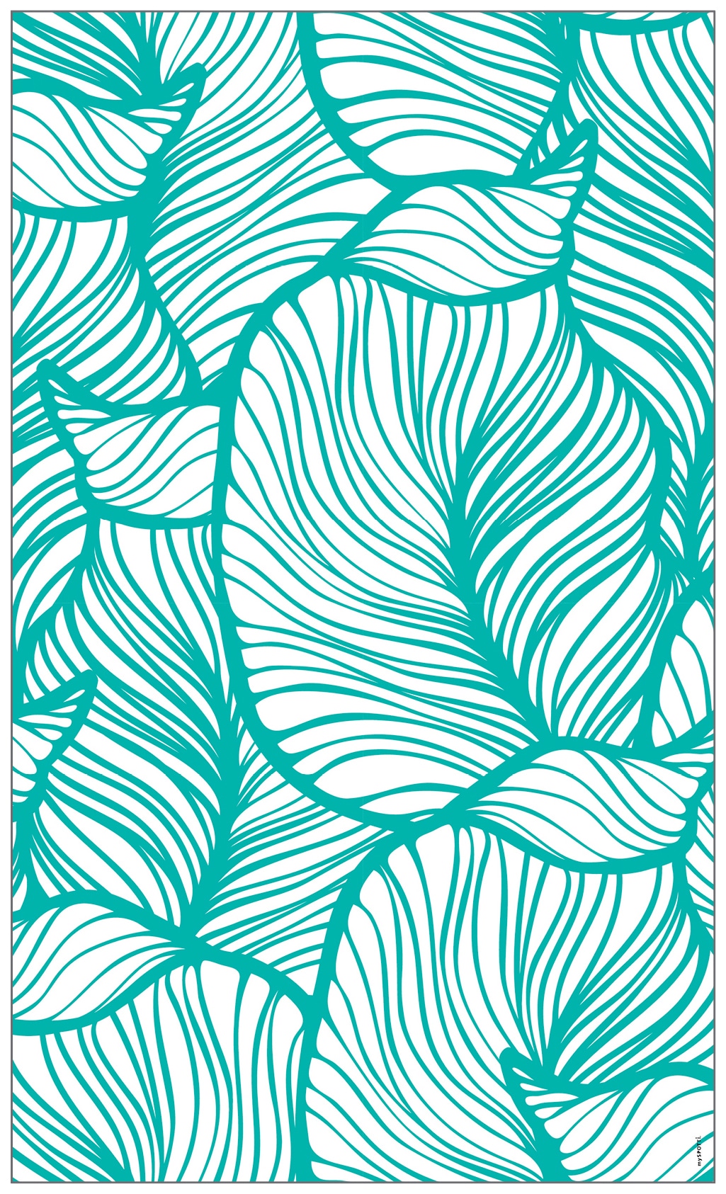 MySpotti Fensterfolie »Look Leaves turquoise«, halbtransparent,  glattstatisch haftend, 60 x 100 cm, statisch haftend online kaufen