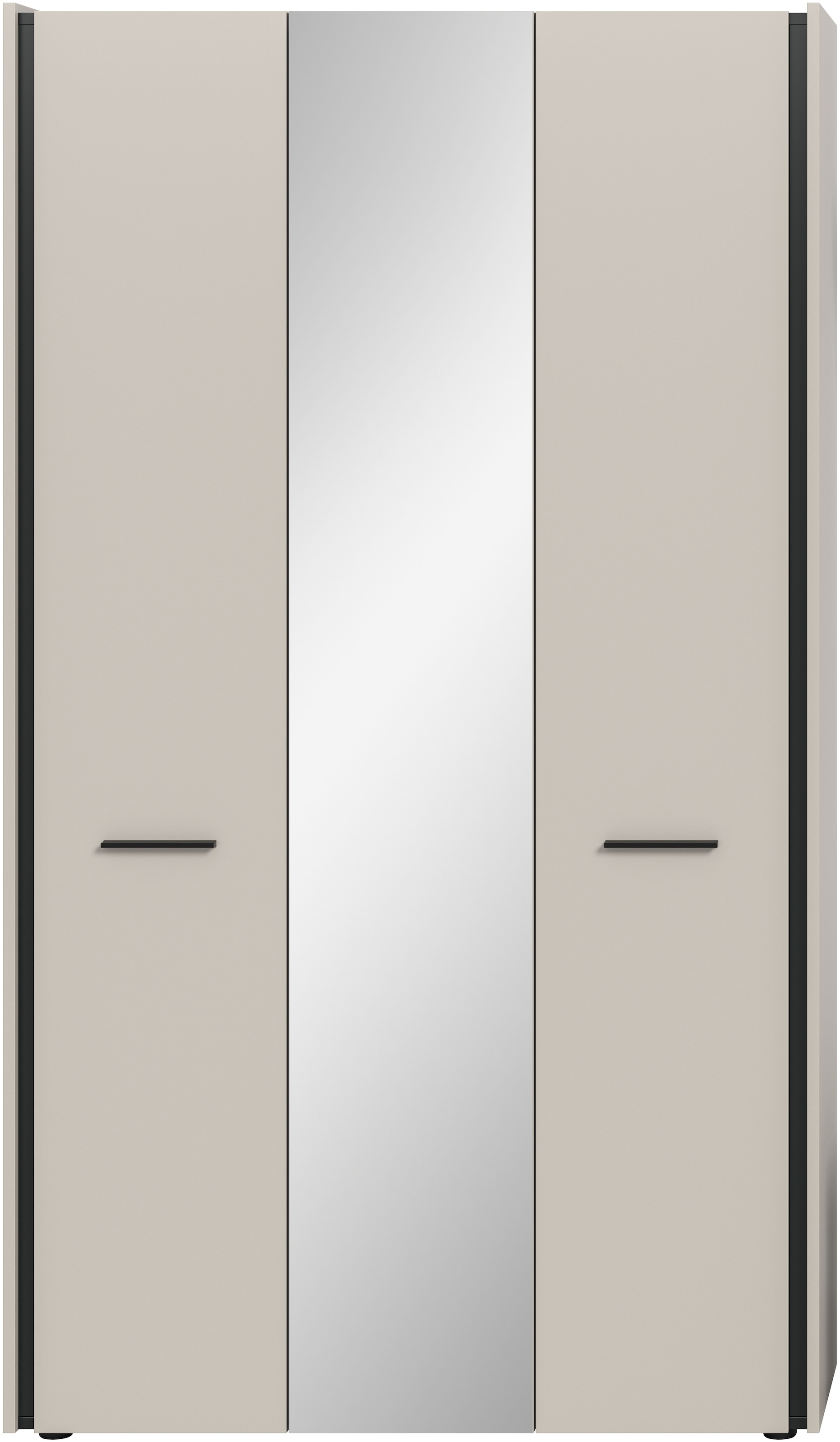 Home affaire Garderobenschrank »RAK, Breite 107 cm, viel Stauraum, 3 Türen, 12 Fächer« bietet Platz für ca. 60 Schuhe,  Schuhschrank, Hochschrank, Kleiderschrank, Mehrzweckschrank, Schrank