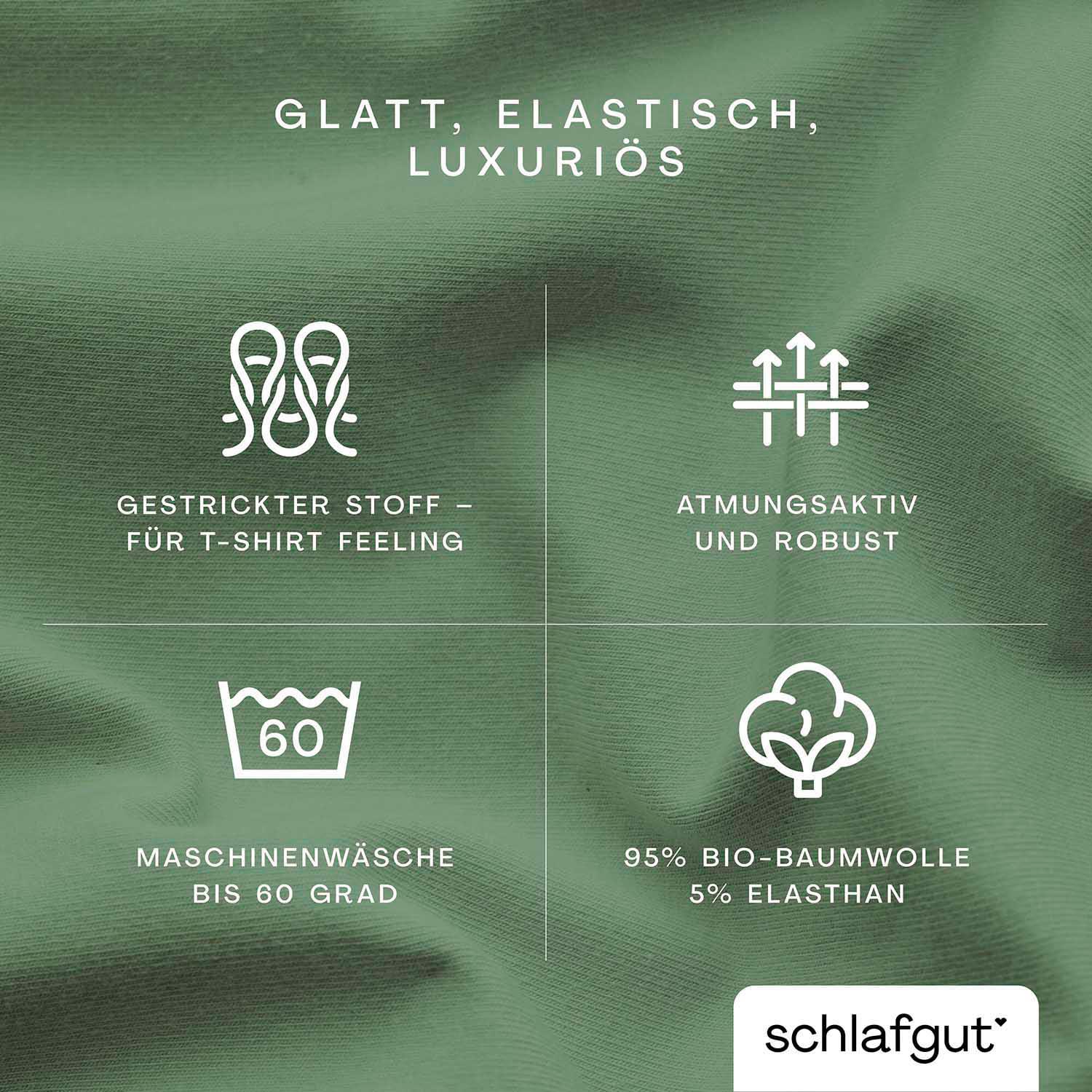 Schlafgut Spannbettlaken »Premium«, Zero Waste Verpackung, PREMIUM Qualität