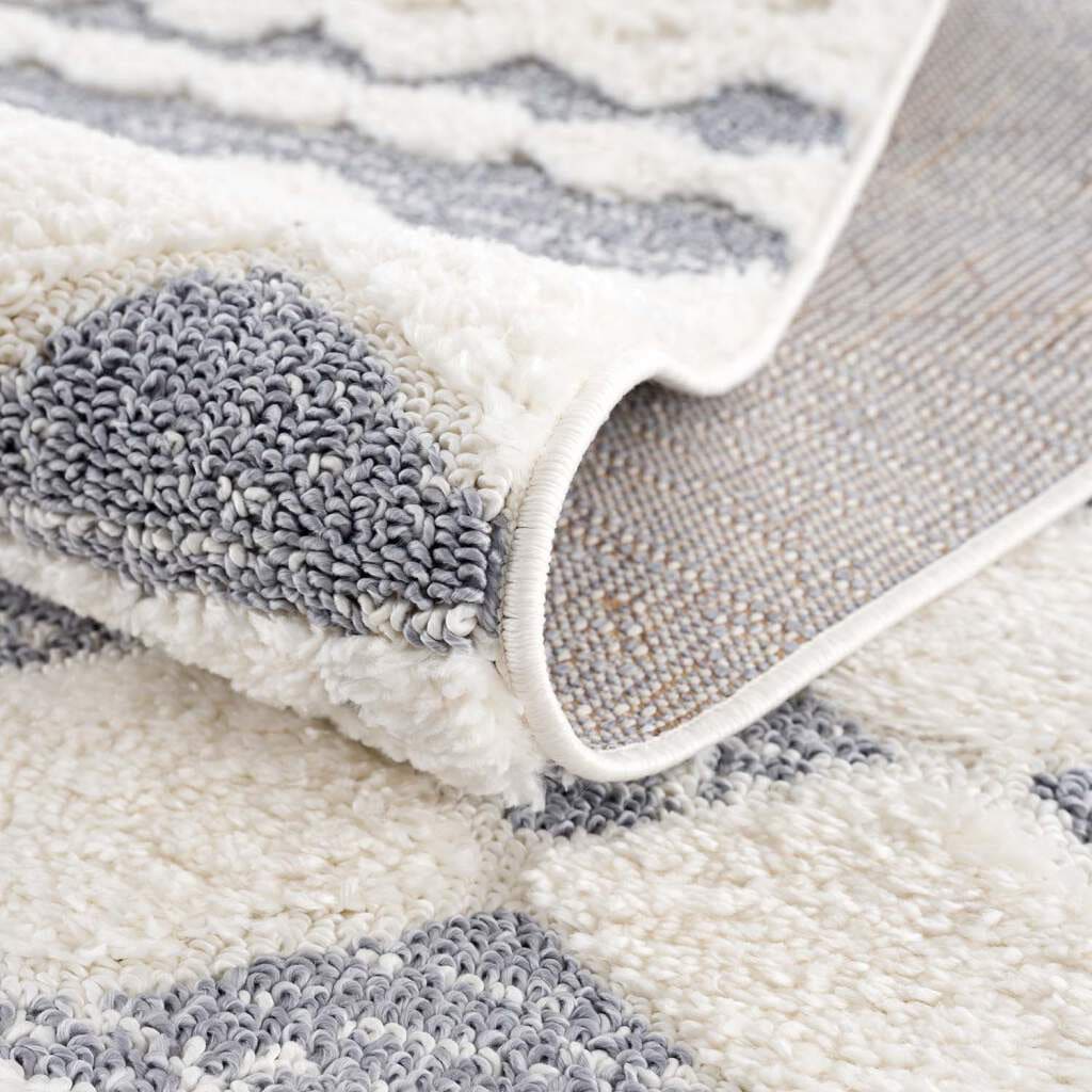 Carpet City Hochflor-Teppich »Focus 3005«, rechteckig, Boho-Teppich, Rauten Design, besonders weich, 3D-Effekt