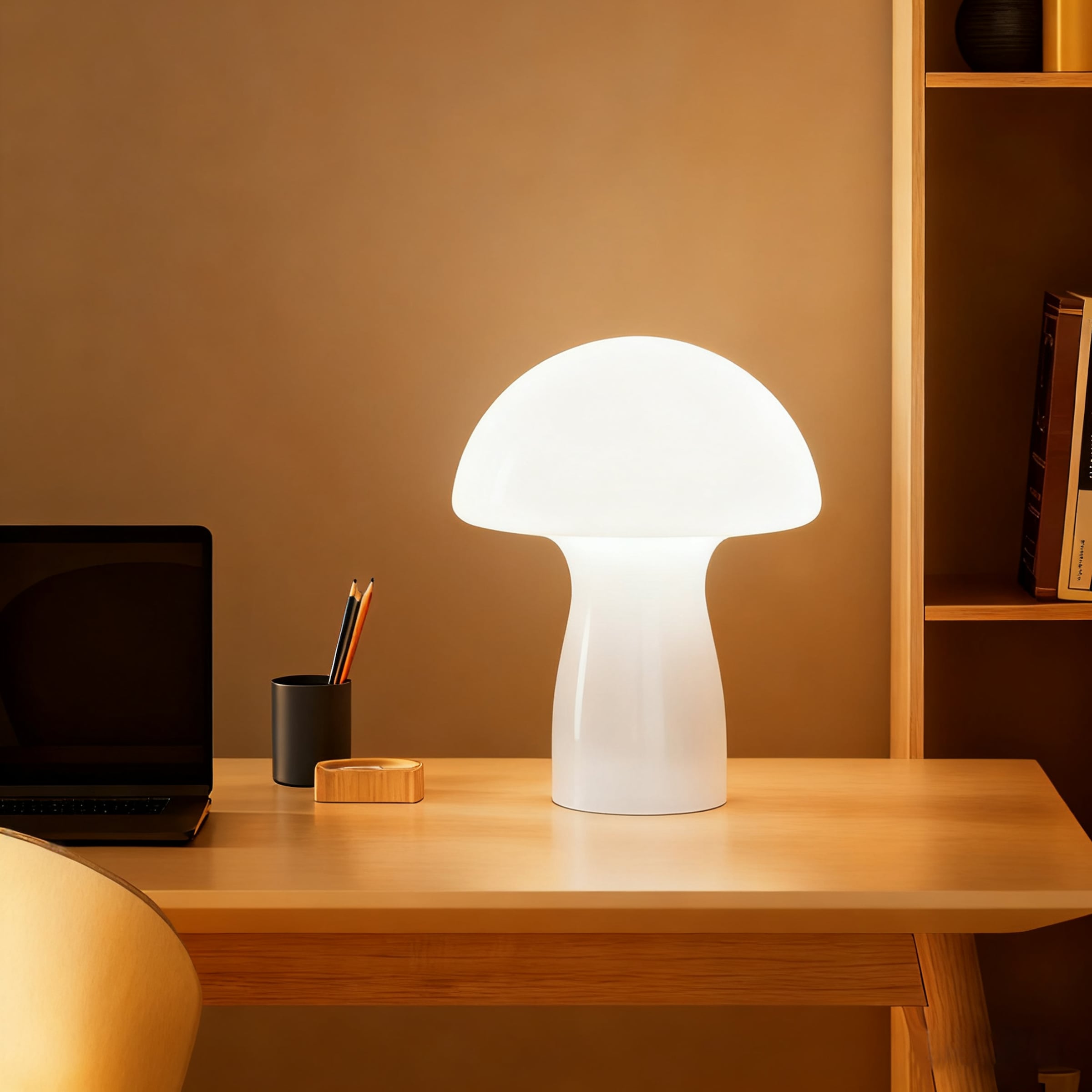 OTTO home Tischleuchte »Grunni« E14 1 Stk. Pilz-Tischleuchte: Opalglas, E14, stilvoll für Nachttisch & mehr