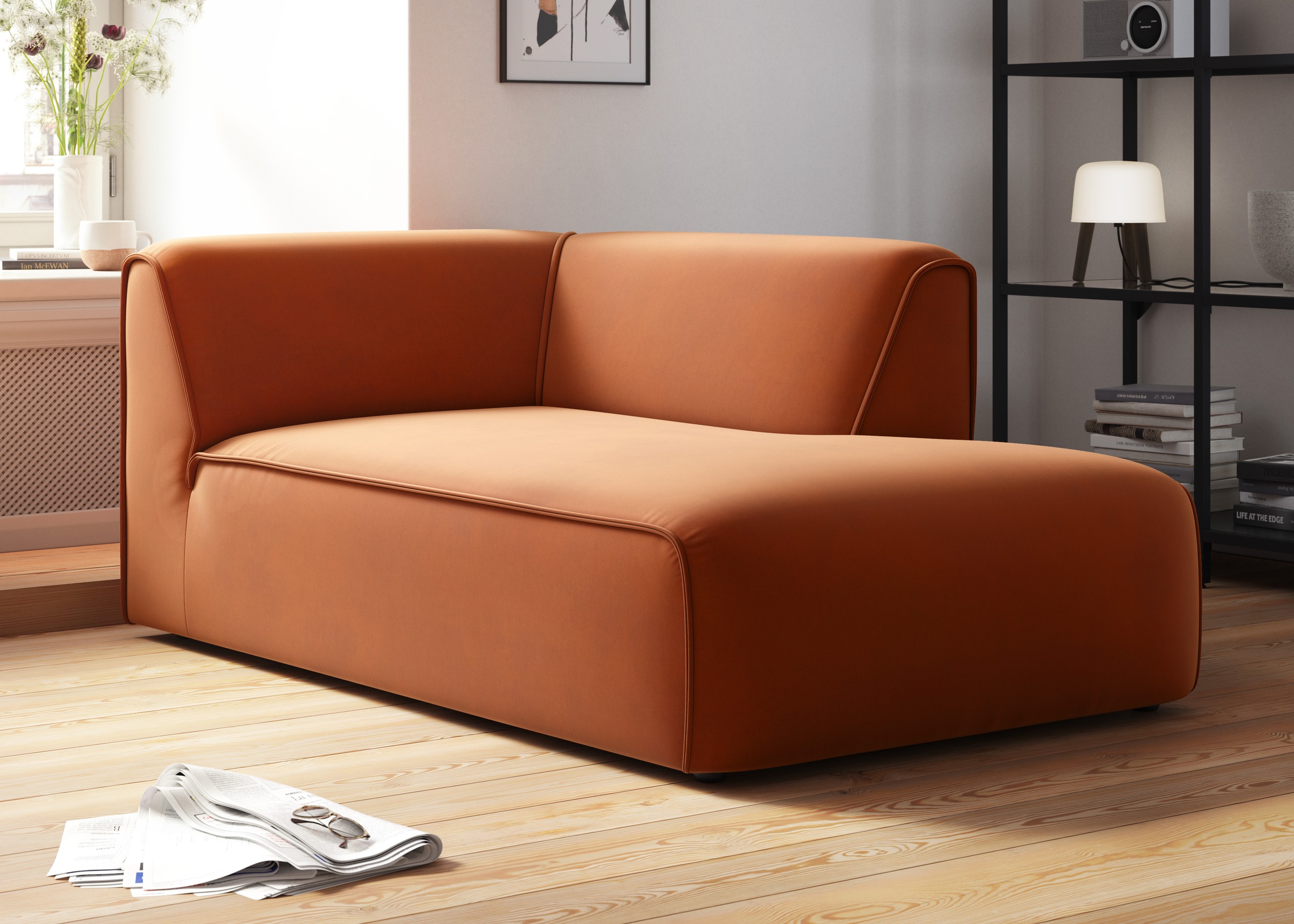 RAUM.ID Ottomane »Merid Chaiselongue, Maße B/T/H: 100/162/70 cm«, als Modul oder separat verwendbar, für individuelle Zusammenstellung