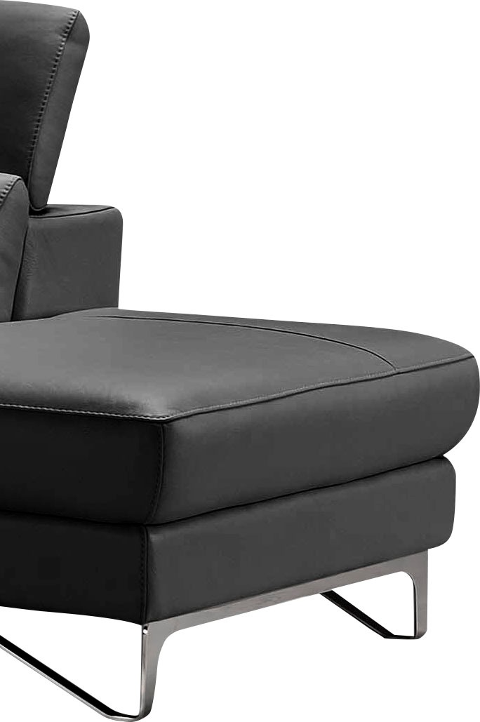 Egoitaliano Ottomane »Princess, elegantes Designsofa mit erstklassigem Sitzkomfort,«, inkl. verstellbarem Kopfteil und edle Designmetallfüße