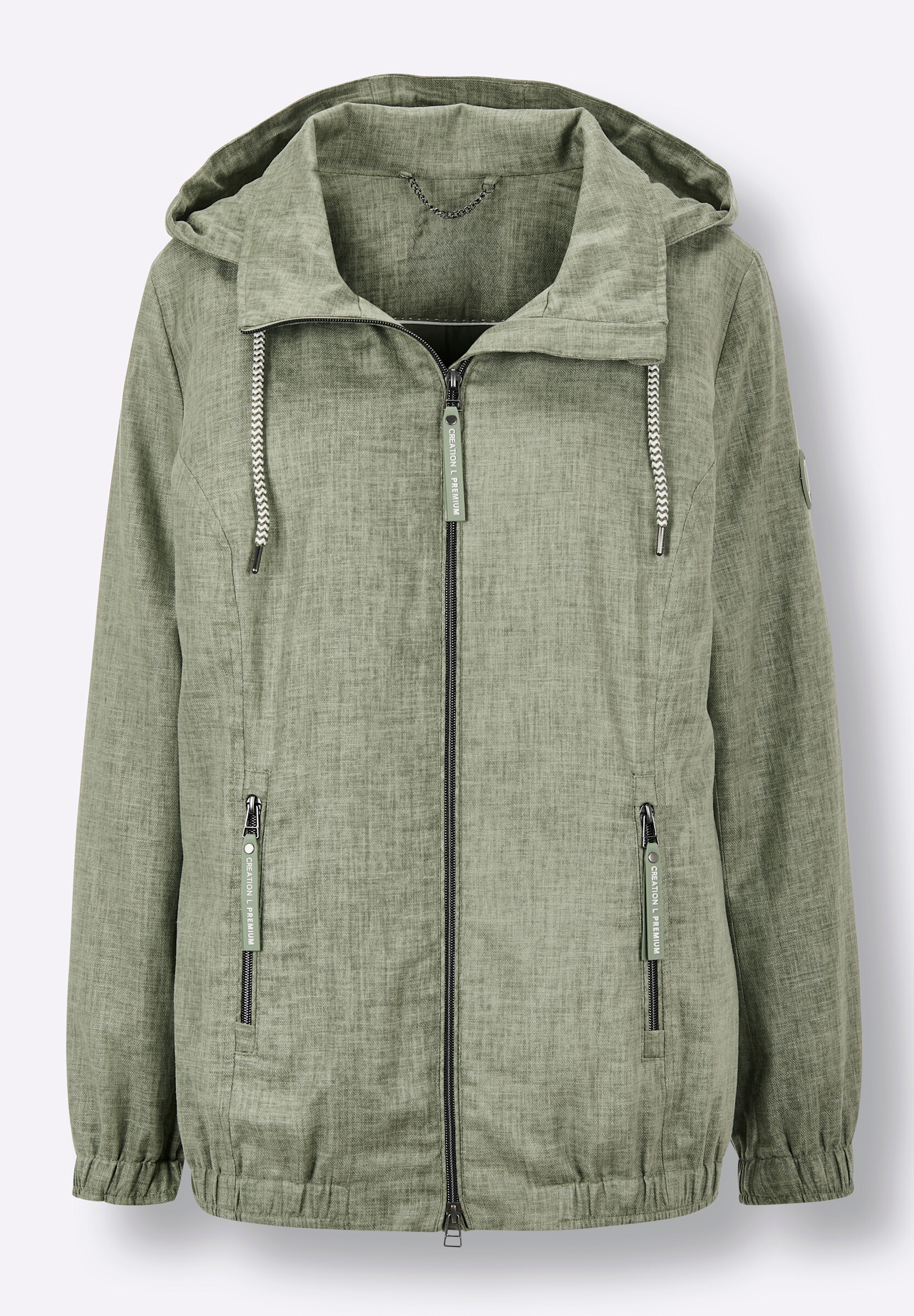 creation L Funktionsjacke »Viskose-Leinen-Jacke Jacke« mit Kapuze