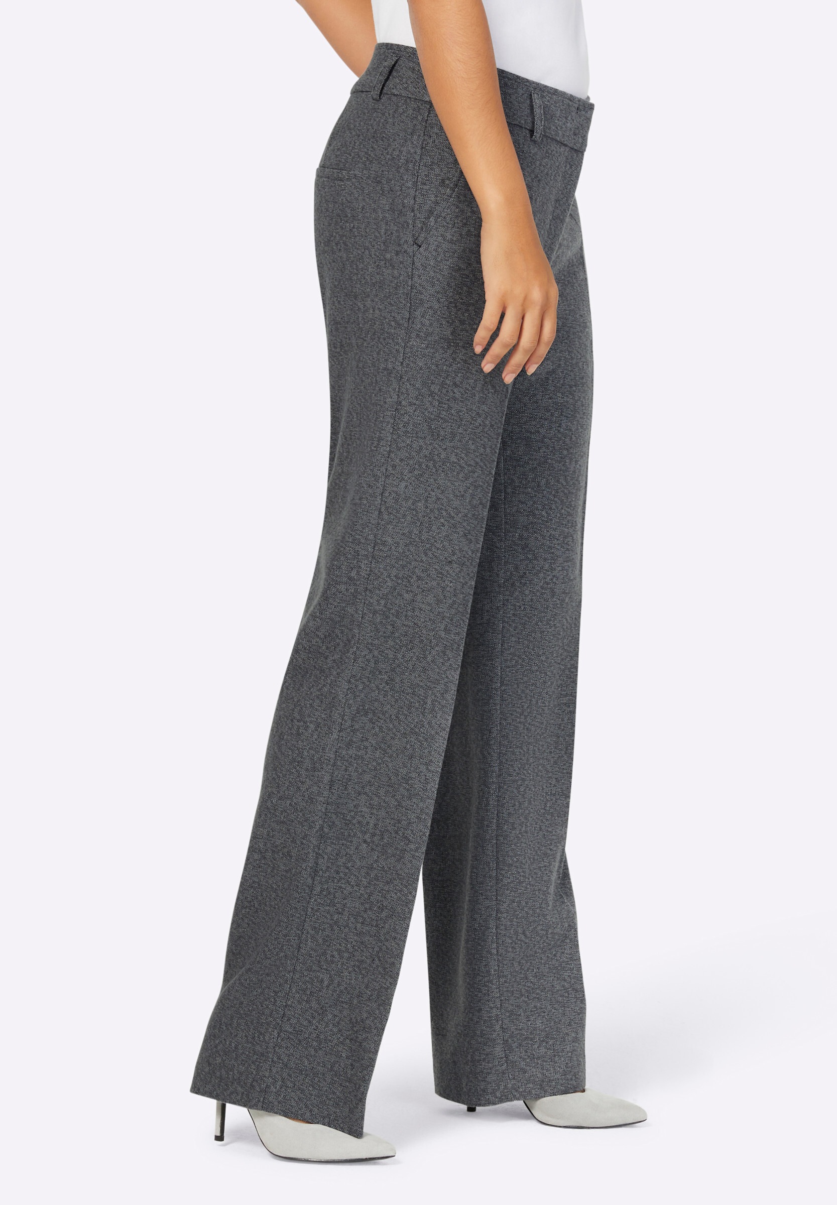 creation L Stoffhose »Hose Bügelfaltenhose in Melange-Look«
