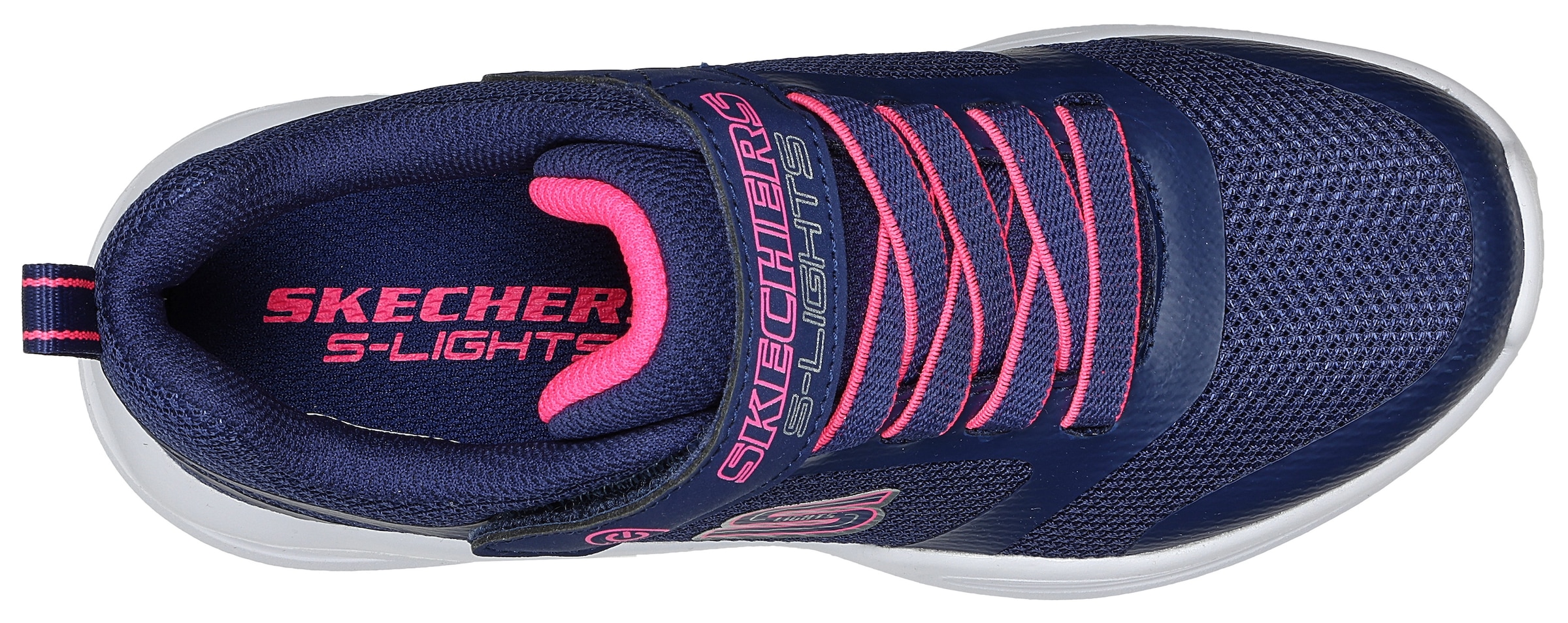 Skechers Kids Slip-On Sneaker »E - SKECHERS GIRLS«, mit regulierbarer Blinkfunktion