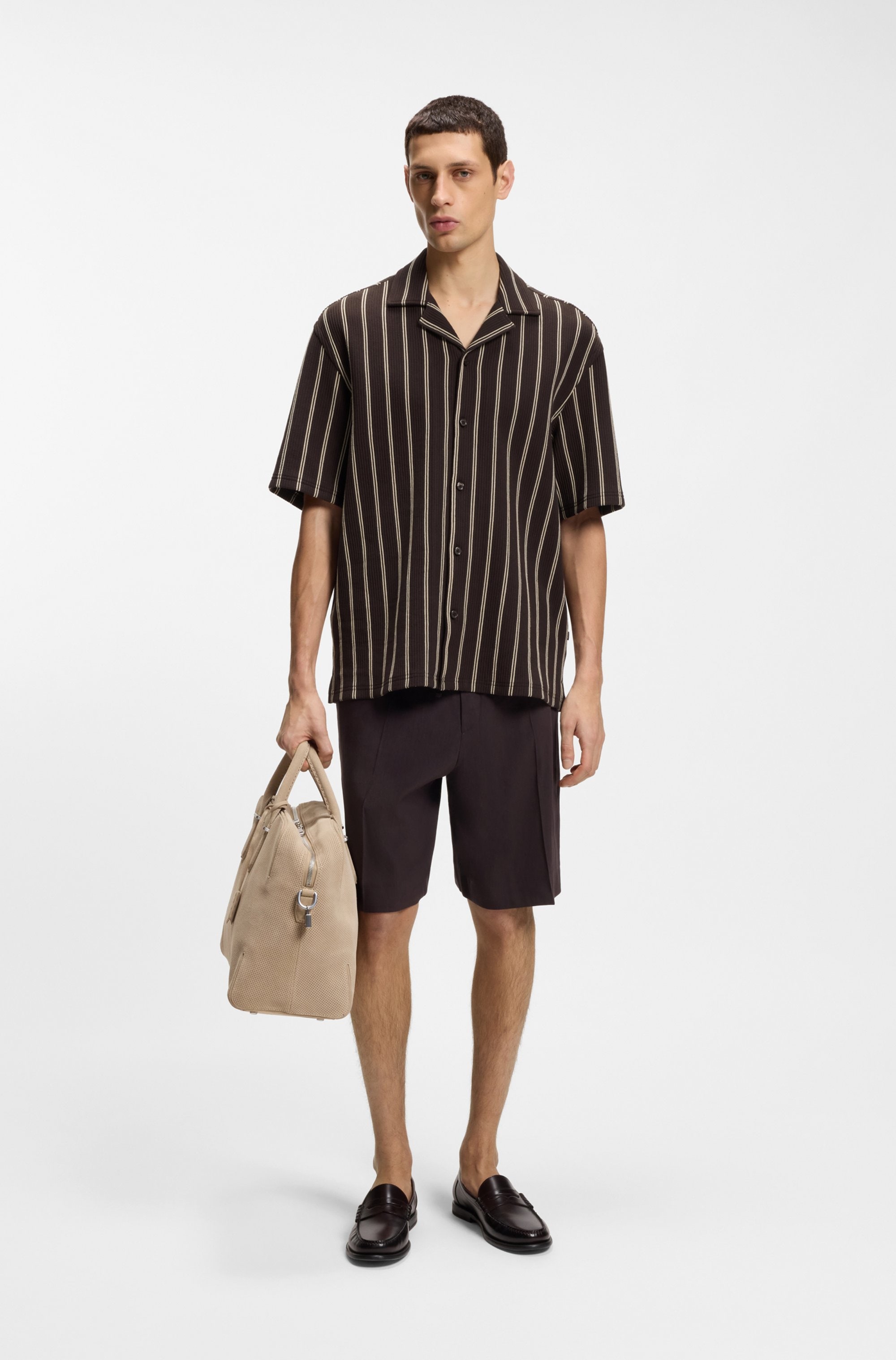 BOSS Kurzarmhemd »C-LARS CAMP B-262« mit Freizeitkragen, Relaxed Fit