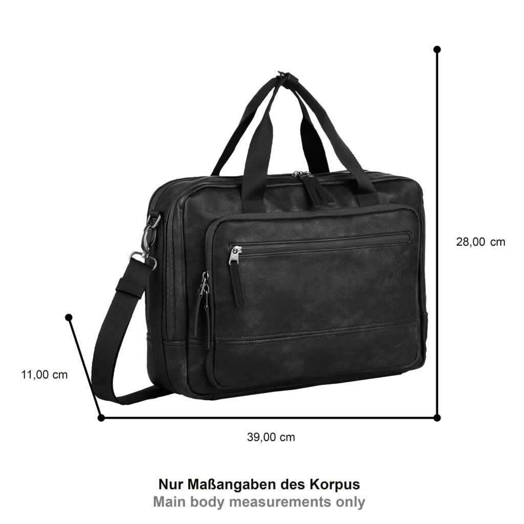 camel active Aktentasche »Traces« aus Lederimitat, funktional mit vielen Fächern & hochwertigem Gurtband