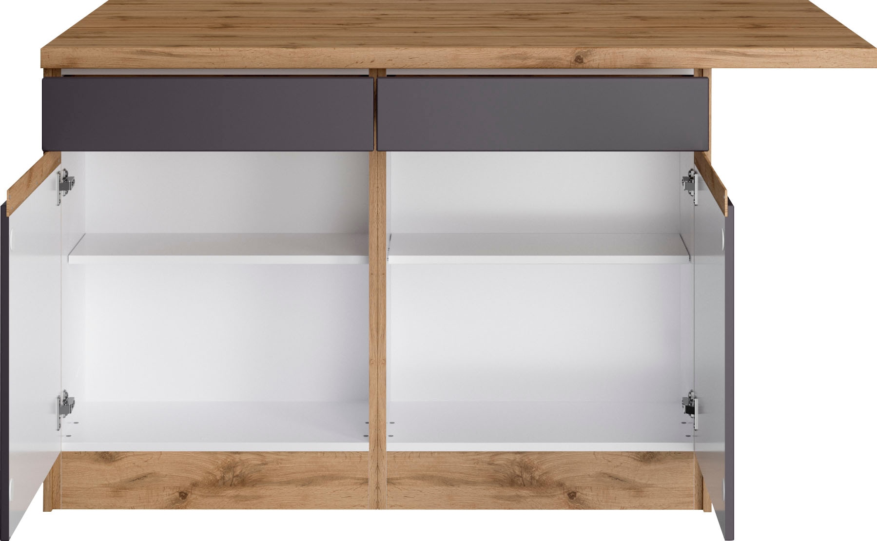 KOCHSTATION Kücheninsel »KS-Riesa«, Breite 153 cm, Tiefe 100 cm, MDF-Fronten