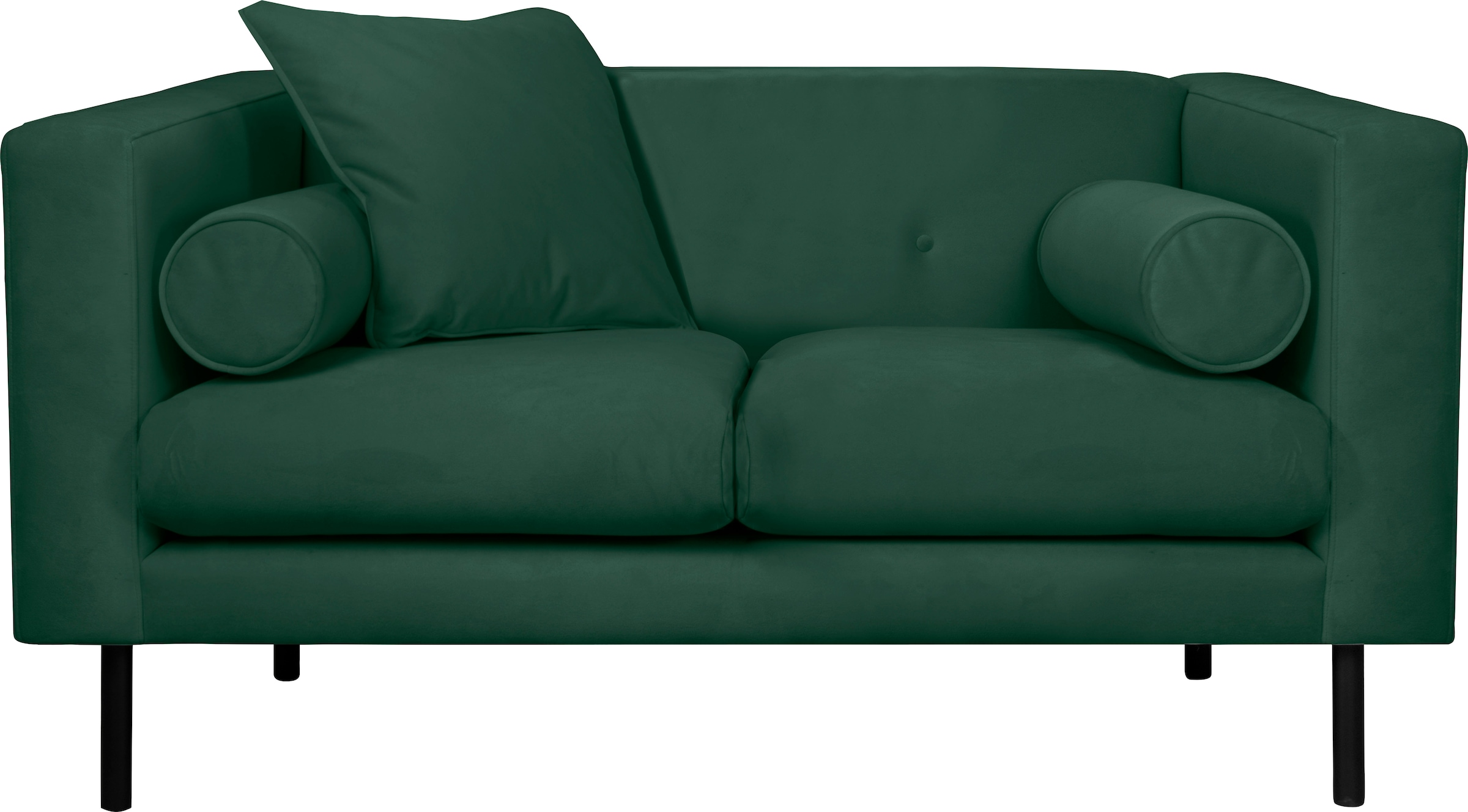 Guido Maria Kretschmer Home&Living 2-Sitzer »Lillibeth Designsofa mit Wellenunterfederung, Maße B/T/H: 155/74/83 cm«, Zierkissen als Wendekissen, in Samtoptik oder Cord