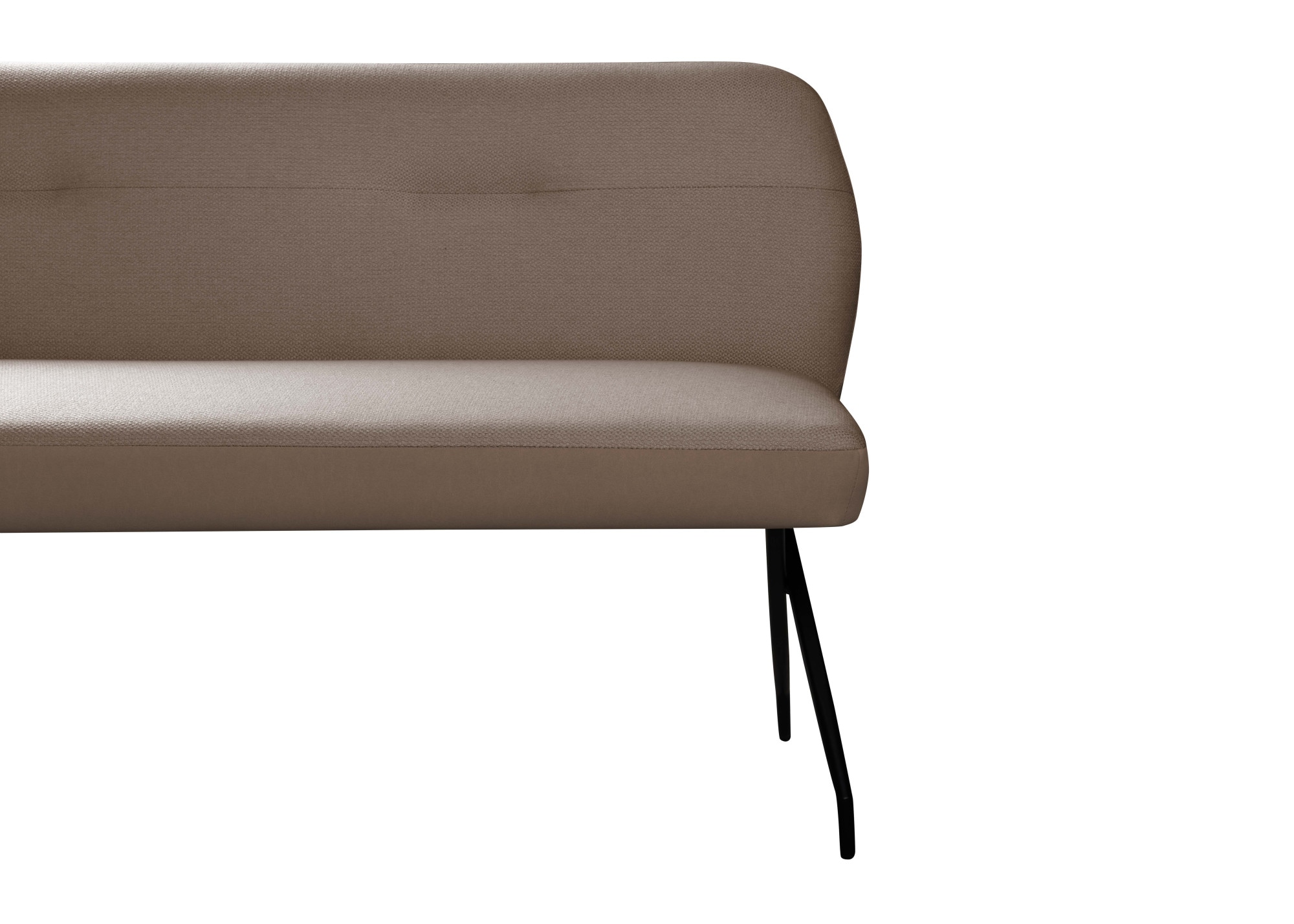 OTTO home Sitzbank »Bruna Esszimmerbank, Bank, Küchenbank, Polsterbank« Mattschwarzes Metallgestell, 2-Stoff-Design, Wellenfederung im Sitz