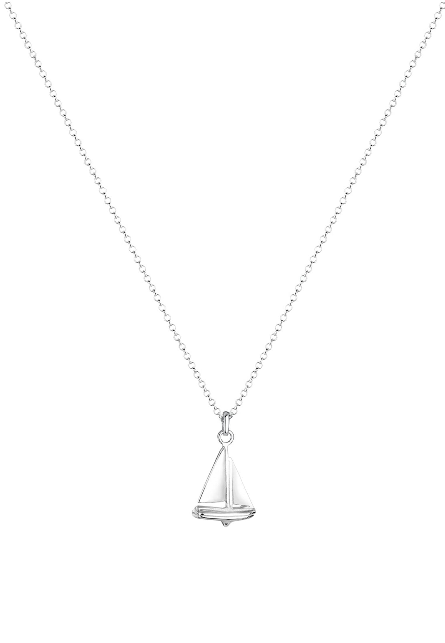 Elli Kette mit Anhänger »Halskette Erbskette Segelboot Anhänger Maritim 925 Silber«