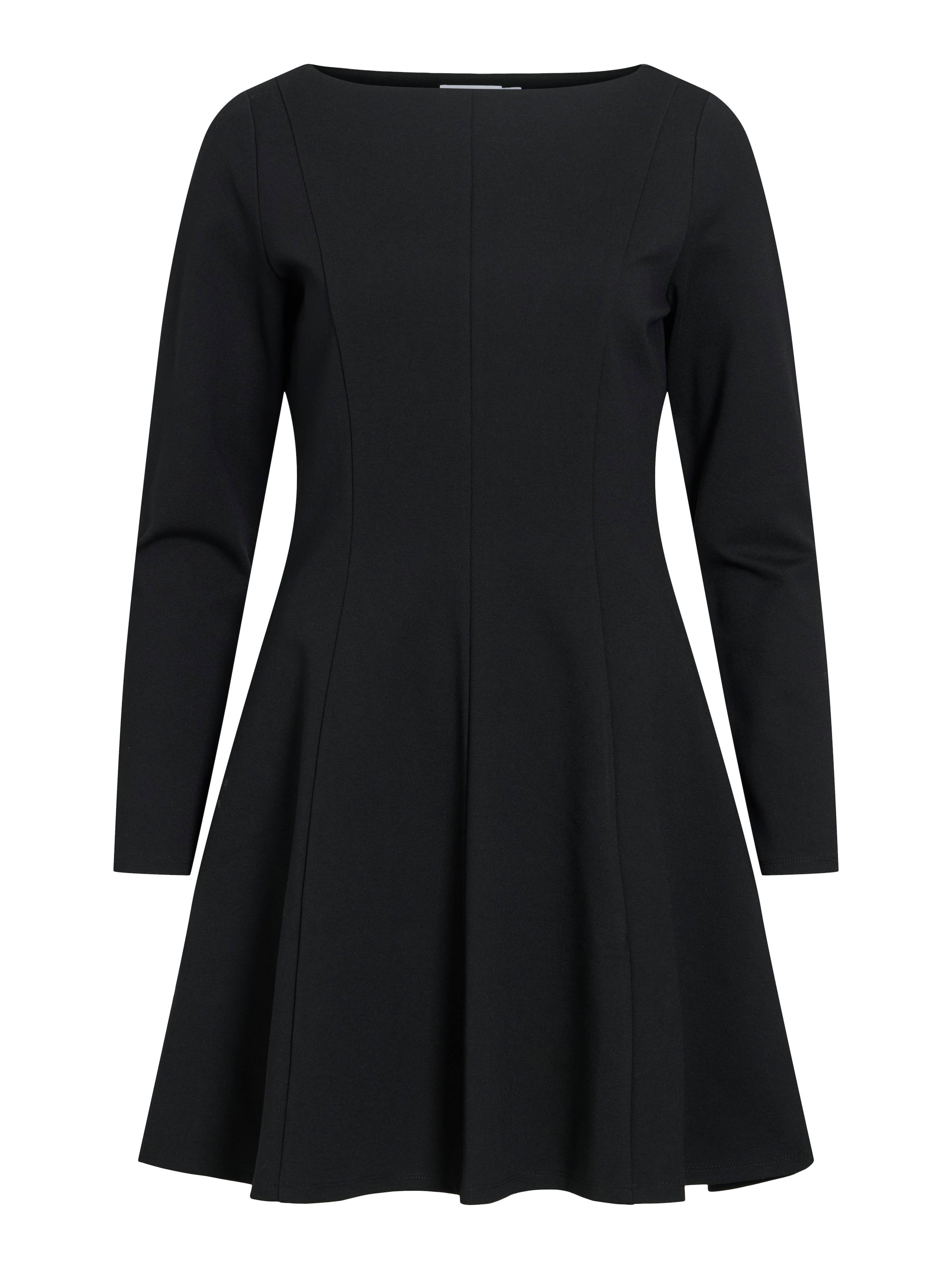 Vila Minikleid »VISIBA BOAT NECK L/S DRESS - NOOS« Viskosemischung, eng geschnitten