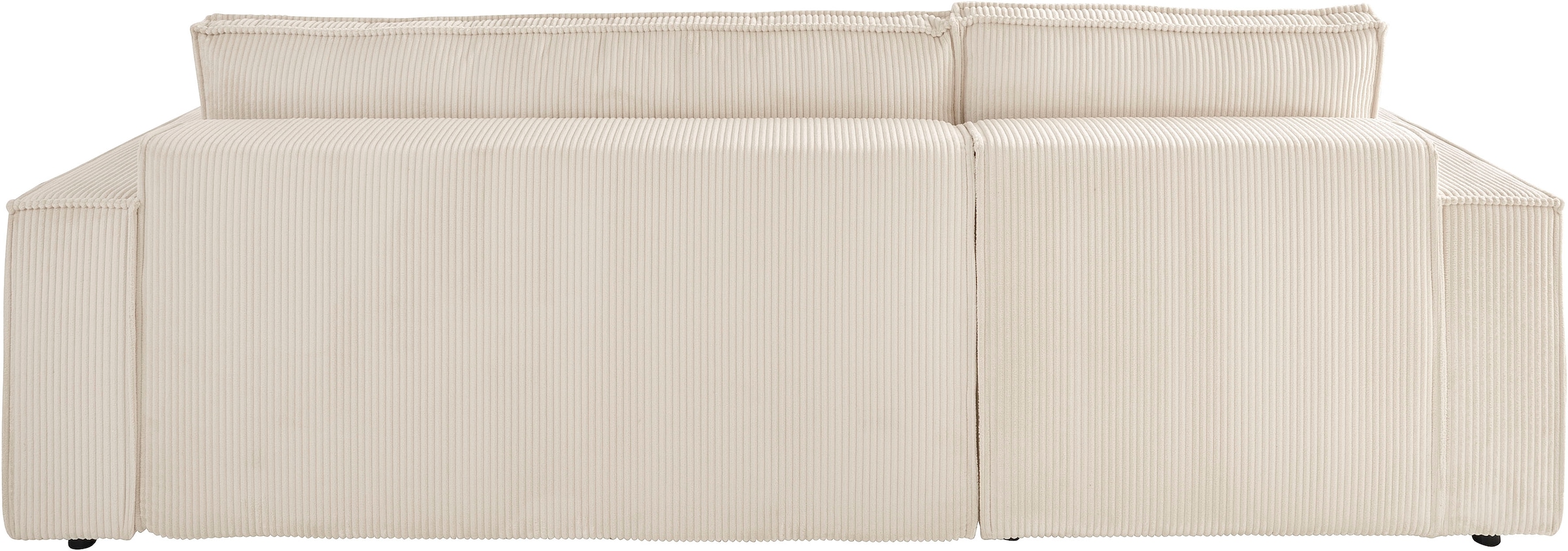 OTTO home Ecksofa »CASSI, 241cm, L-Form, Schlafsofa, Dauerschläfer, Boxspringfederung«, Schlaffunktion (133/200),Bettkasten, Recamiere links/rechts, Cord