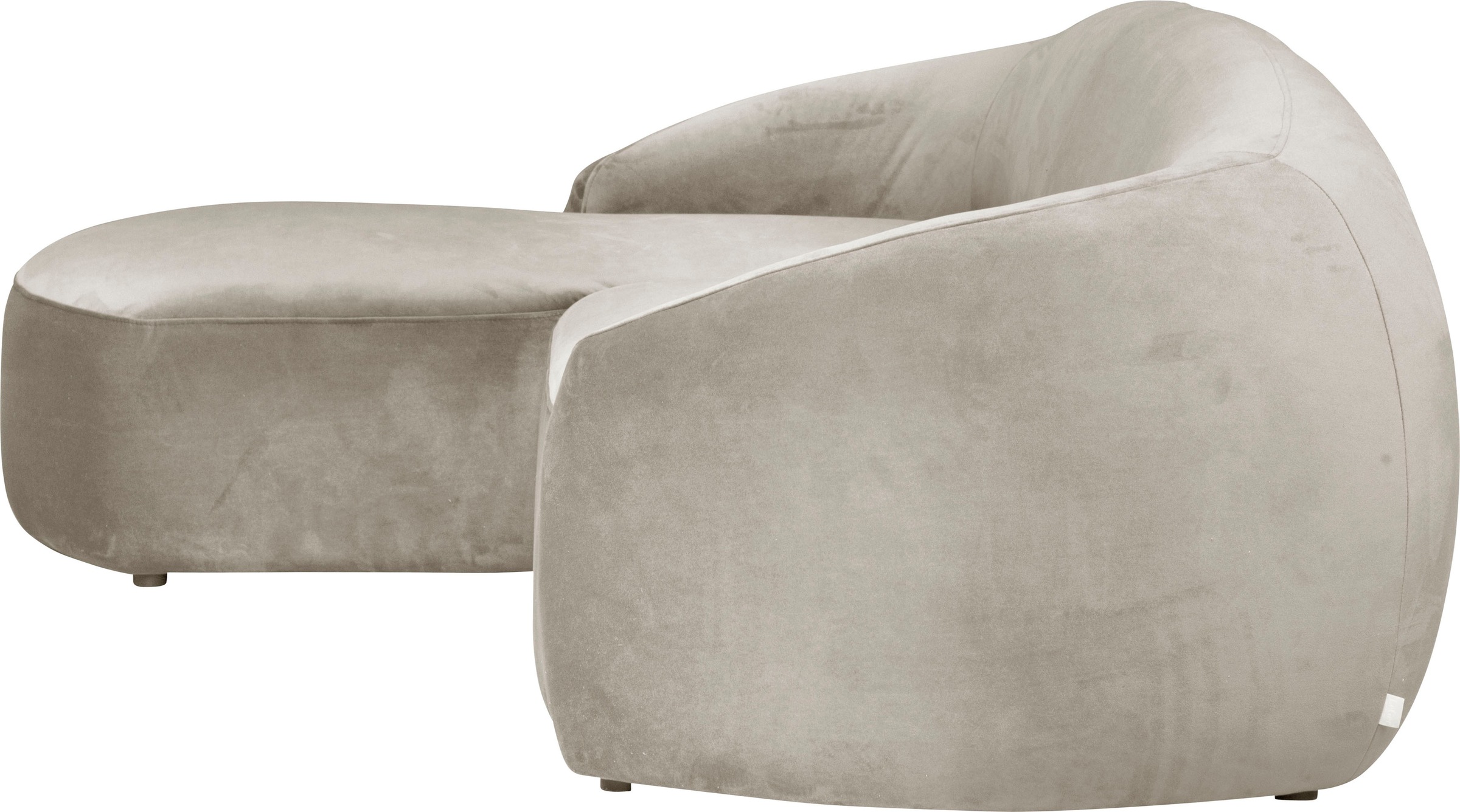 LeGer Home by Lena Gercke Ecksofa »YANI L-Form, Designersofa, organische Form, Maße B/T/H: 255/170/81 cm«, mit Wellenunterfederung, auch in Bouclé, Recamiere rechts/links