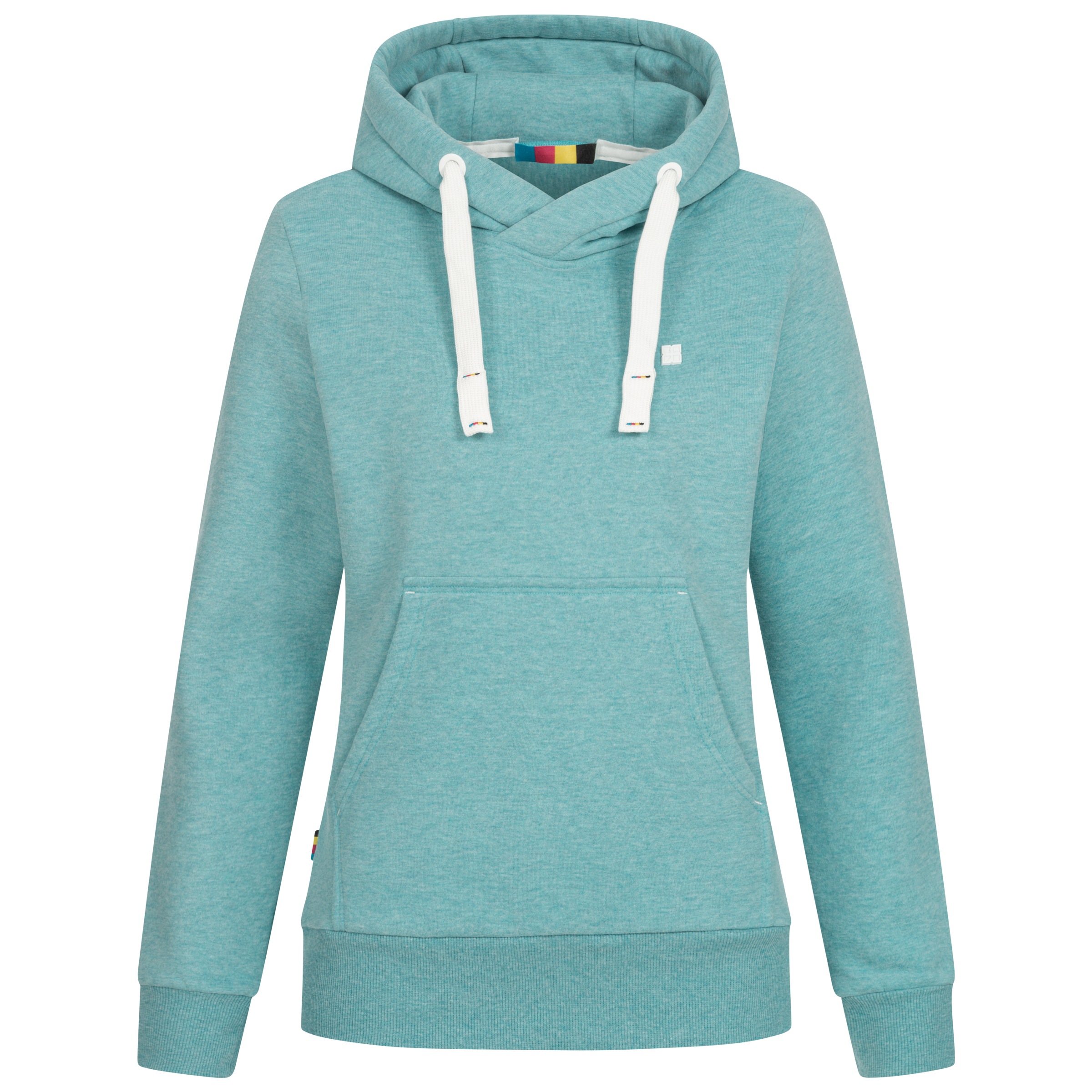 DEPROC Active Kapuzensweatshirt »HildaCMYK II WOMEN«, weiche Fleecejacke mit Kängurutasche