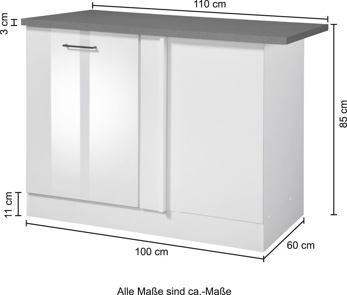 KOCHSTATION Eckunterschrank »KS-Trier« für Stauraum in der Ecke
