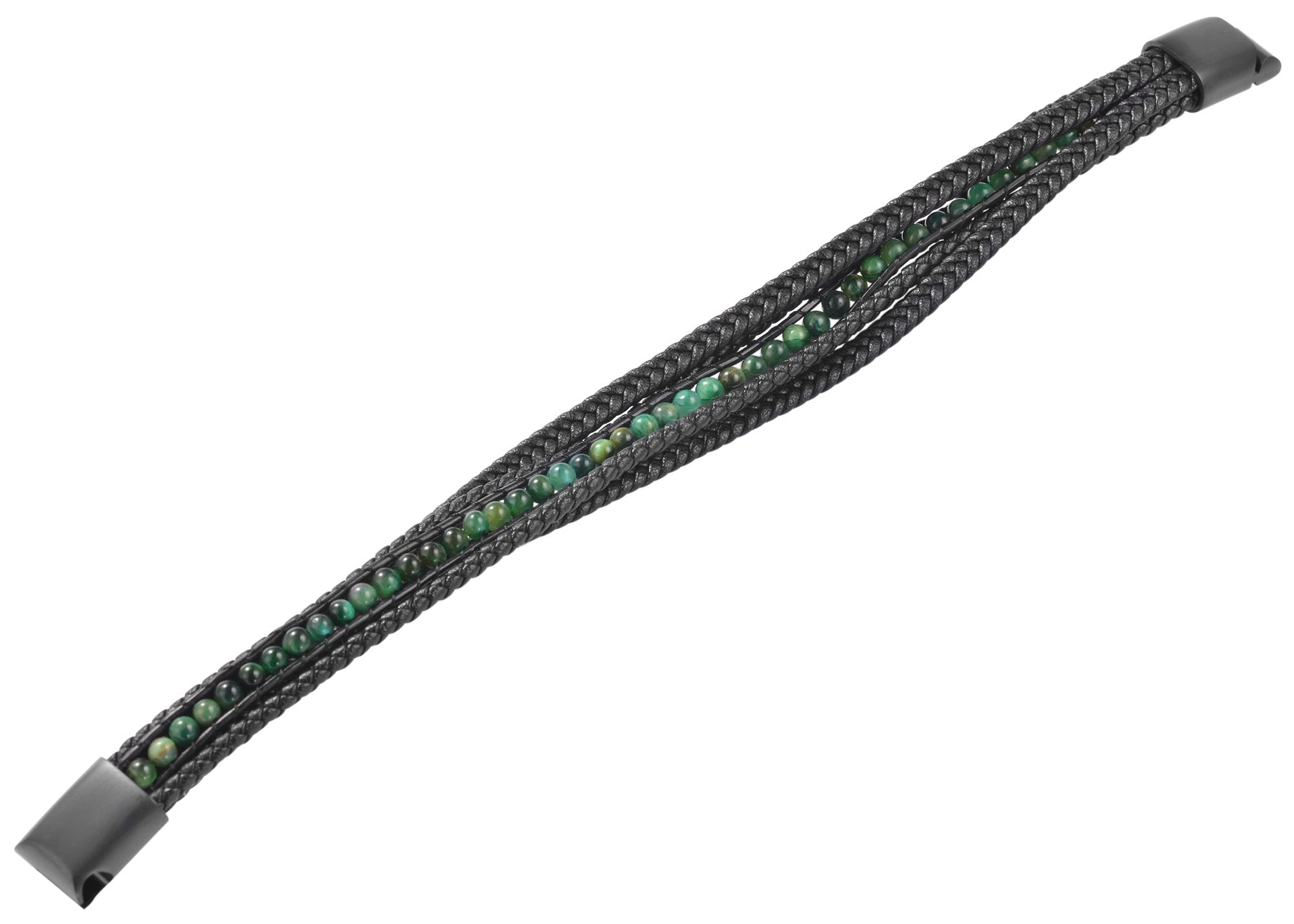 Adelia´s Lederarmband »Unisex Armband ¿ Lederarmband aus Leder mit Tigerauge 23 cm«