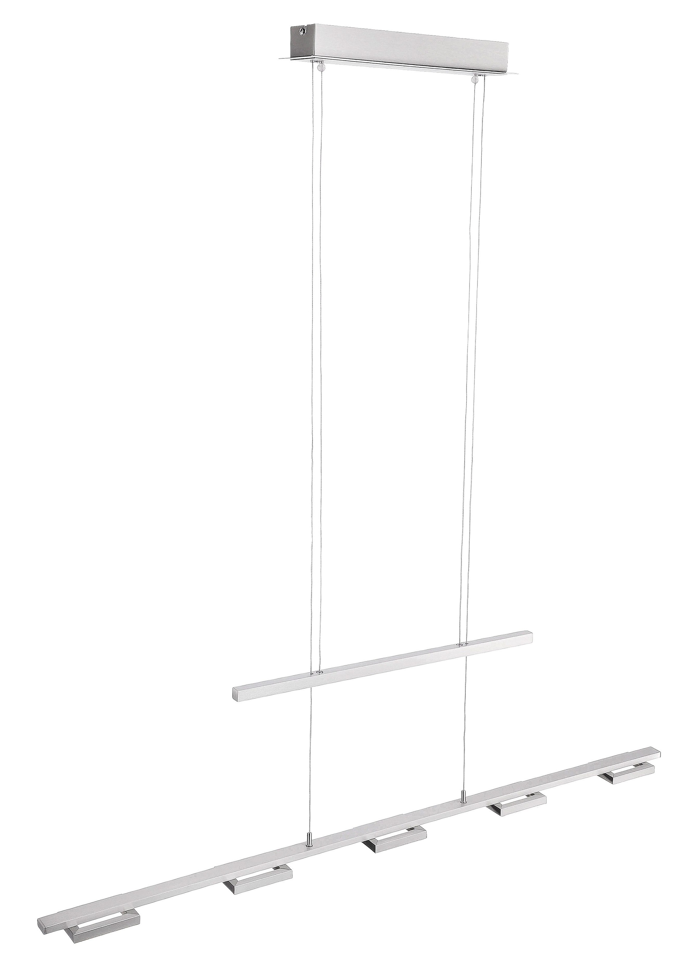 Paul Neuhaus Pendelleuchte »INIGO« LED-Board 1 Stk. Warmweiß höhenverstellbar, inkl. festverbauten LED-Leuchtmitteln, warmweiß in silberfarben