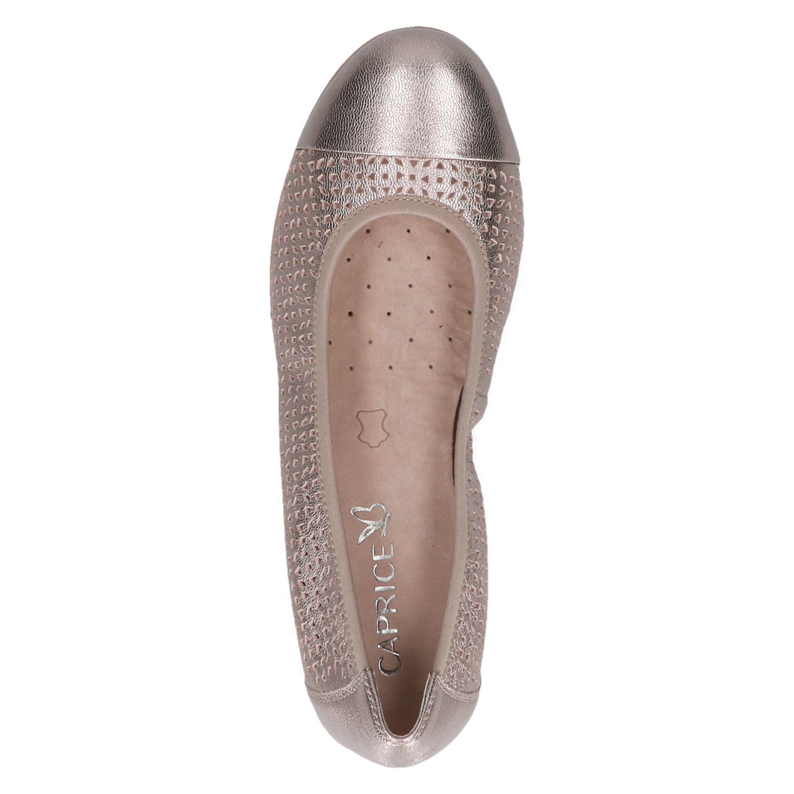 Caprice Ballerina  , Slipper, Bequemschuh, Schlupfschuh mit Perforation