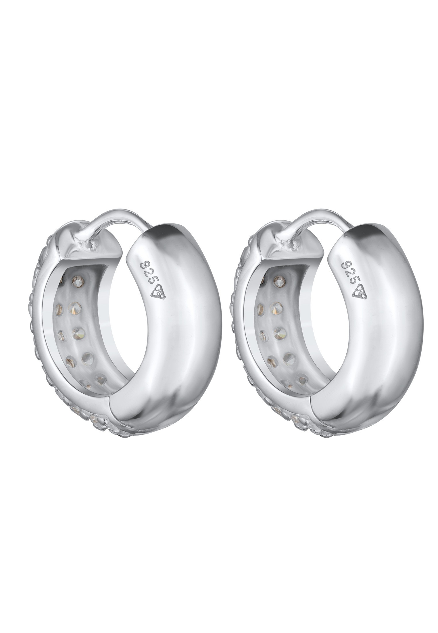 Kuzzoi Paar Creolen »Ohrringe Creolen Zirkonia Funkelnd Elegant 925 Silber«